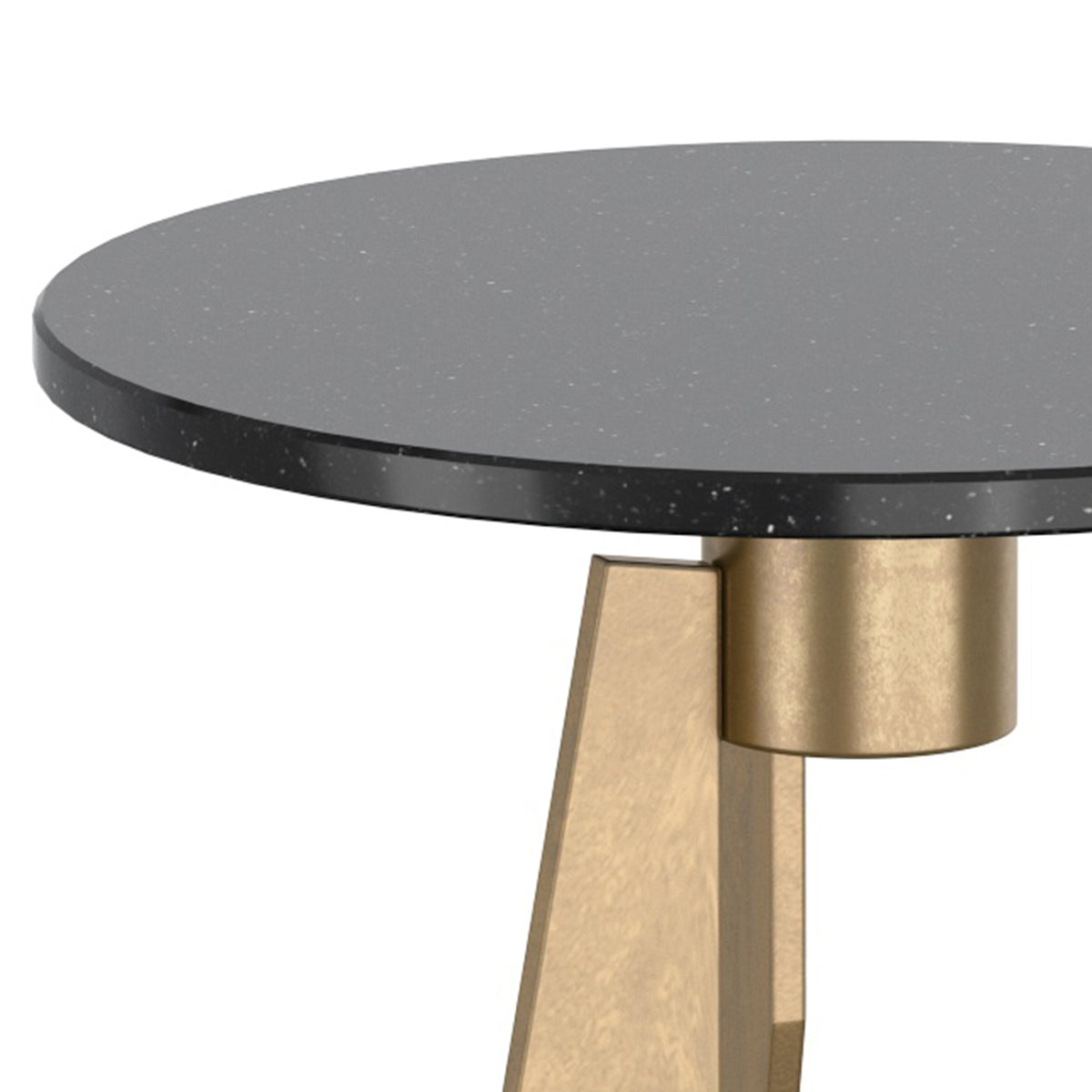 Table d’appoint ronde Devas – fini NOIR/LAITON VIEILLI | World Wide