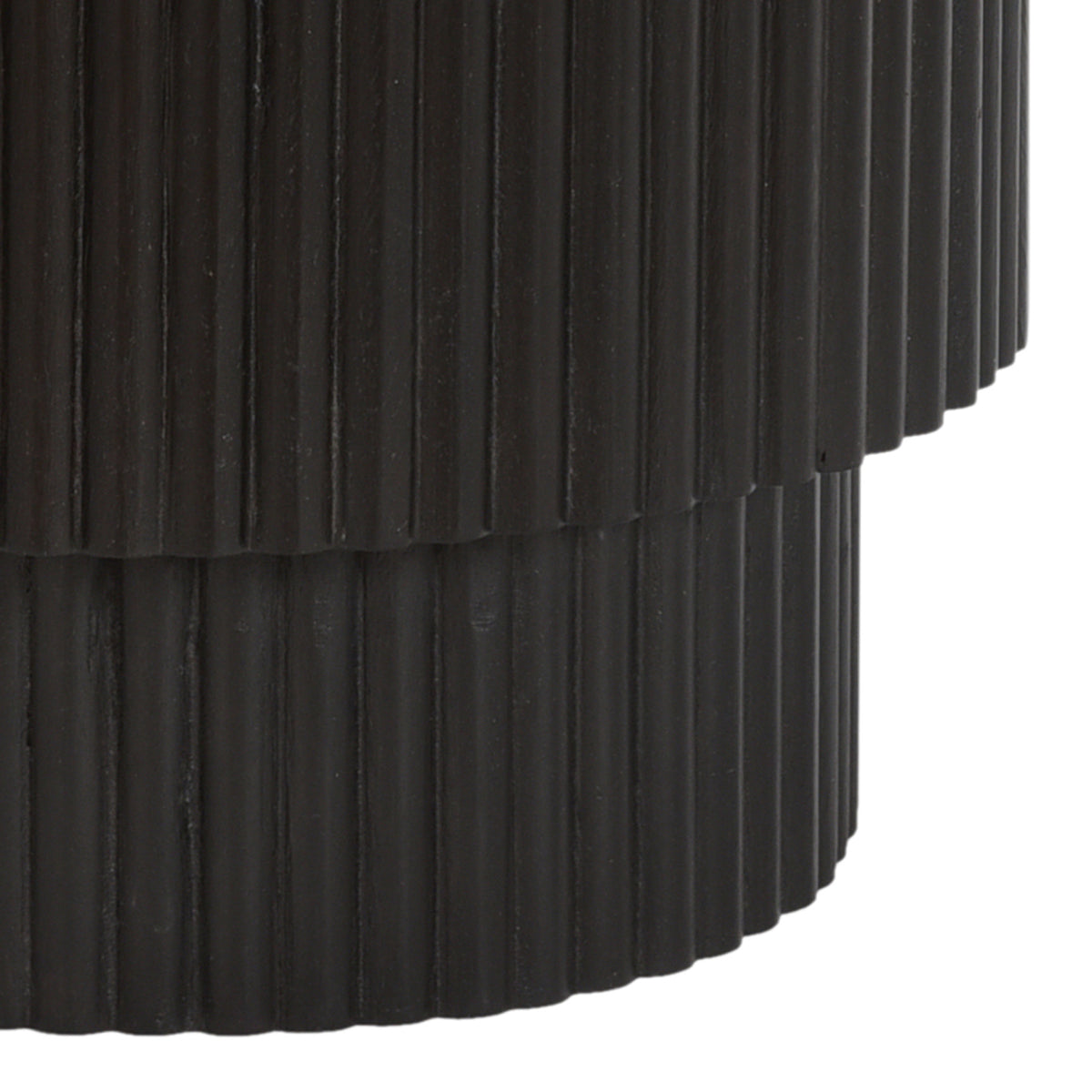 Table d’appoint ronde avec rangement Reyna – fini NOIR/BLANC | World Wide