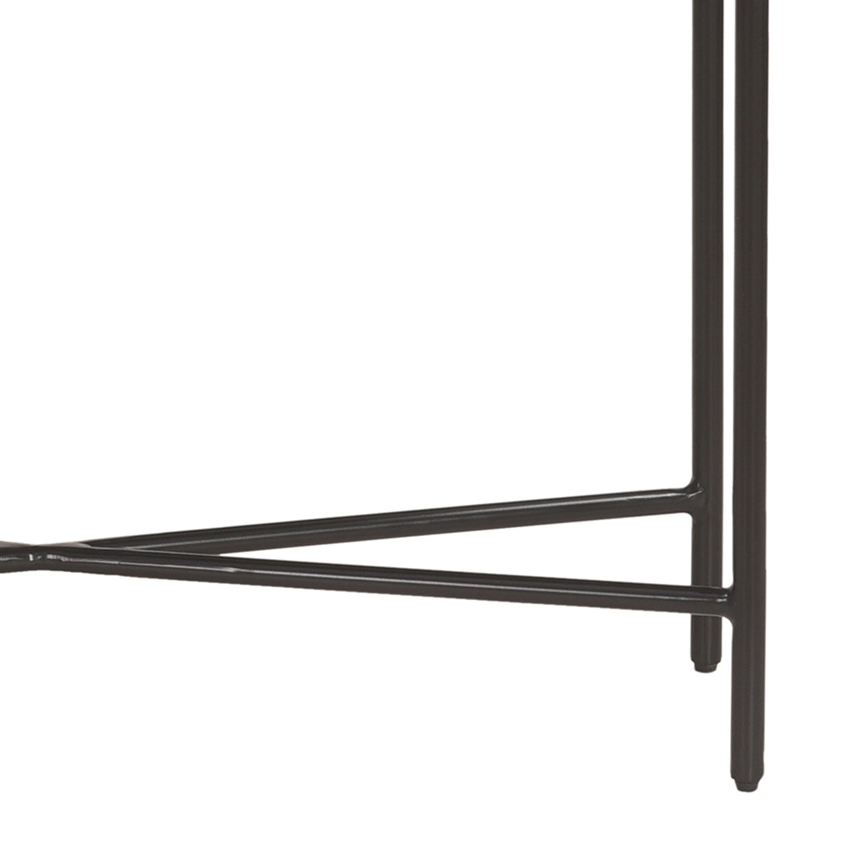Console ovale avec 2 tiroirs Reyna – fini NOIR/BLANC | World Wide