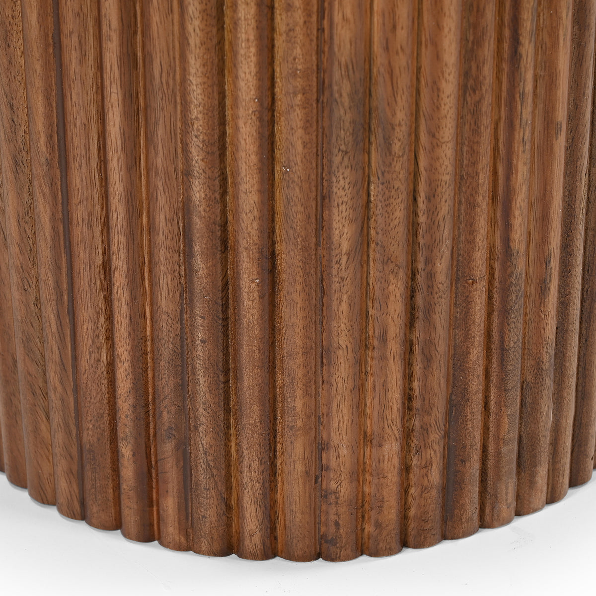 Console ovale en bois et marbre Jilsa – fini NOYER/BLANC | World Wide