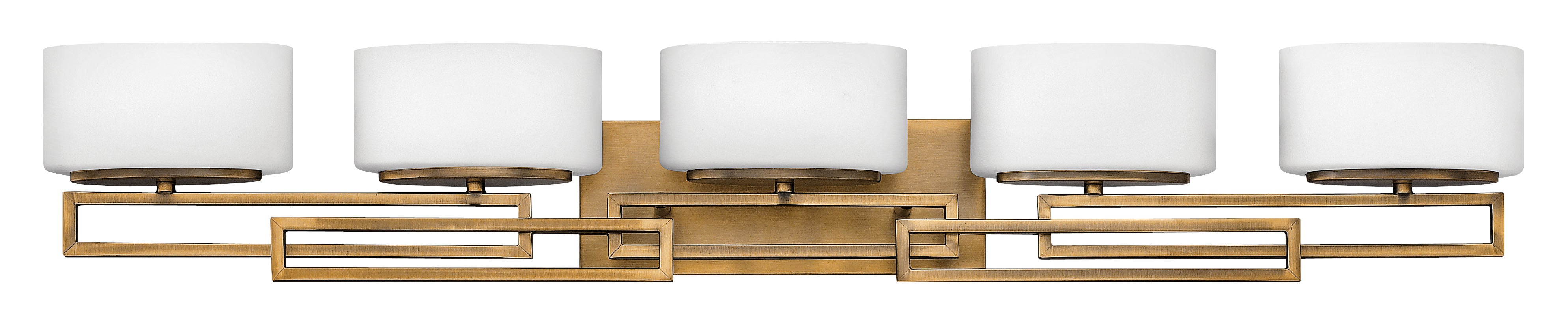 Très grand luminaire de vanité à cinq lumières