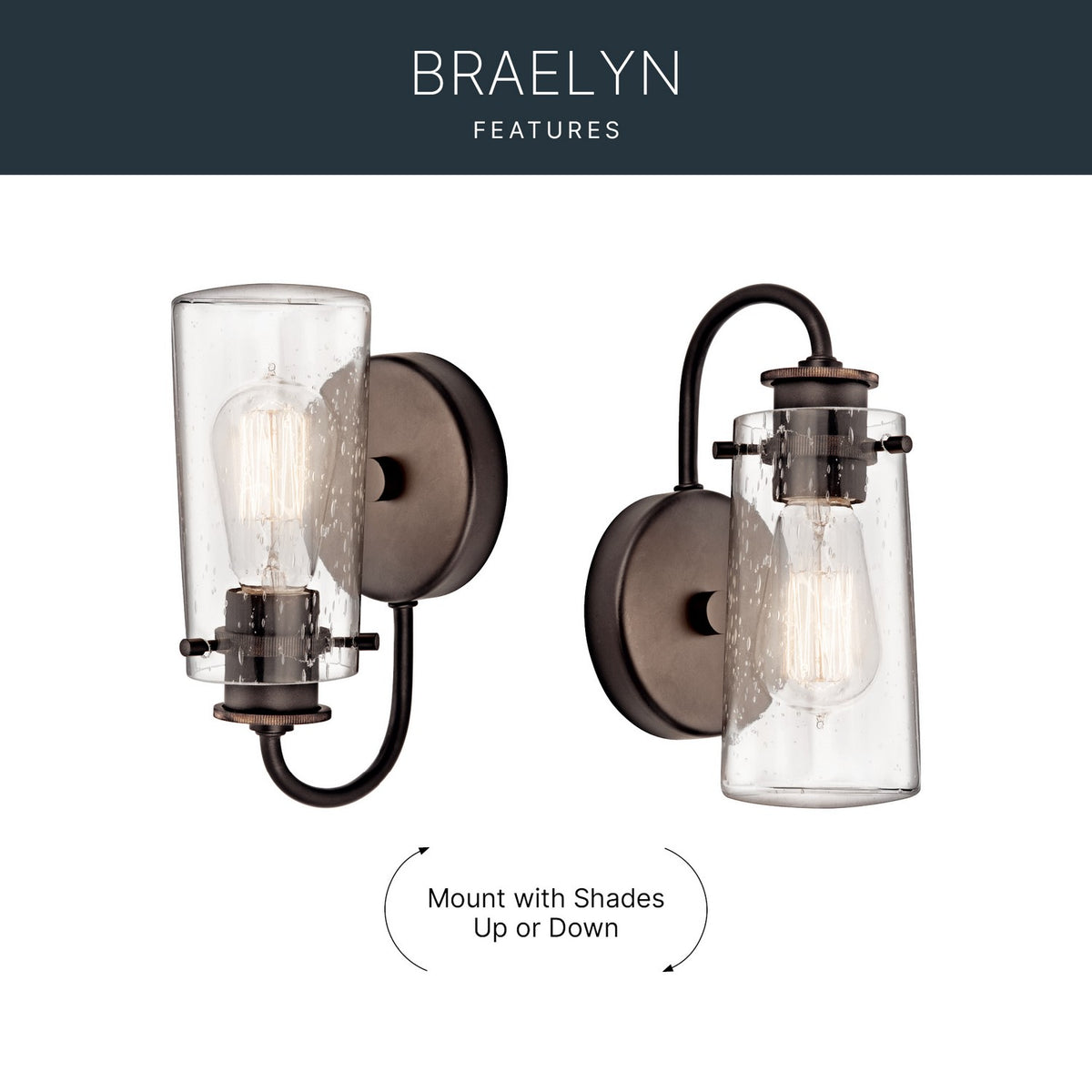 Applique murale 1 lumière | Braelyn