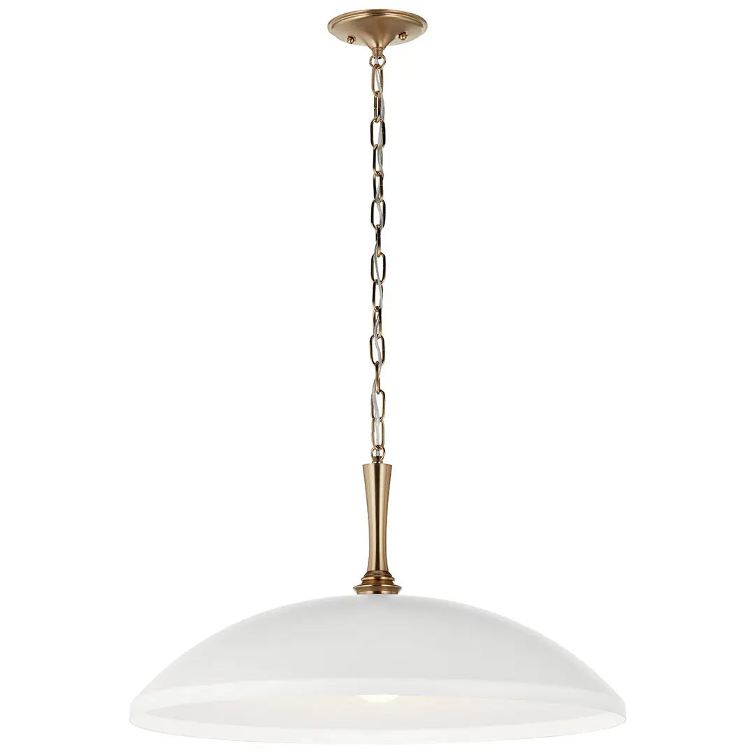 Luminaire suspendu Blanc et bronze champagne | DELAROSA