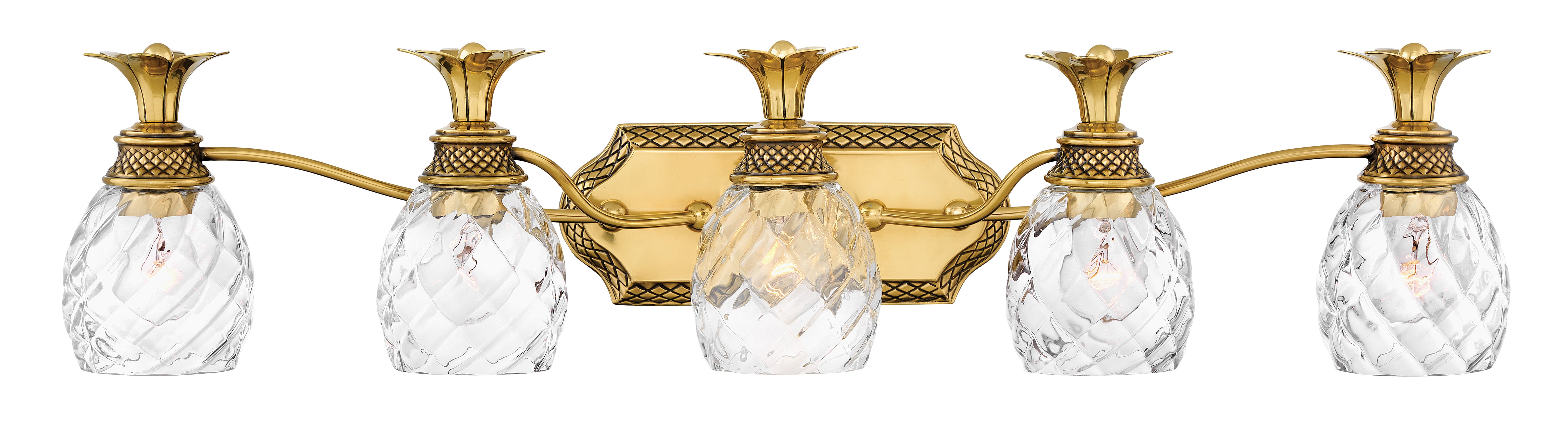 Très grand luminaire de vanité à cinq lumières