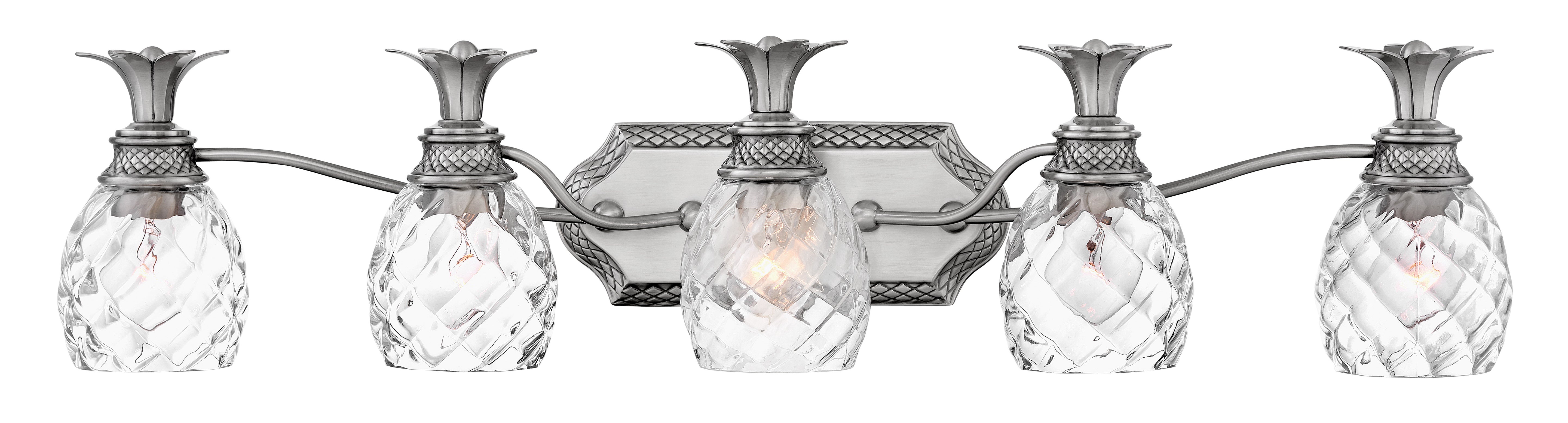 Très grand luminaire de vanité à cinq lumières