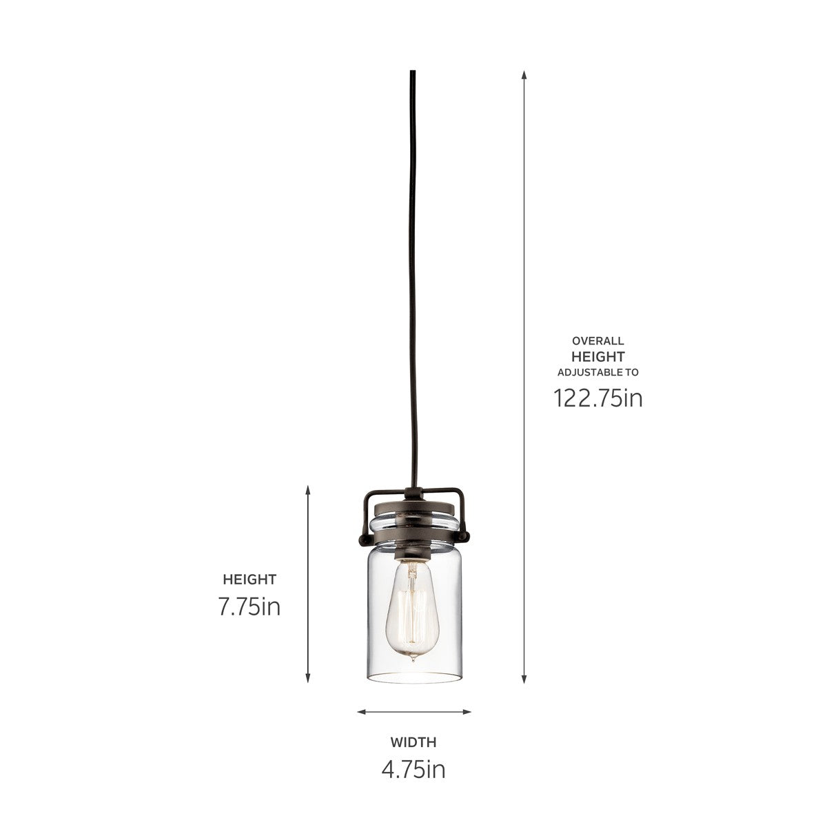 Mini-suspension 1 lumière | Brinley