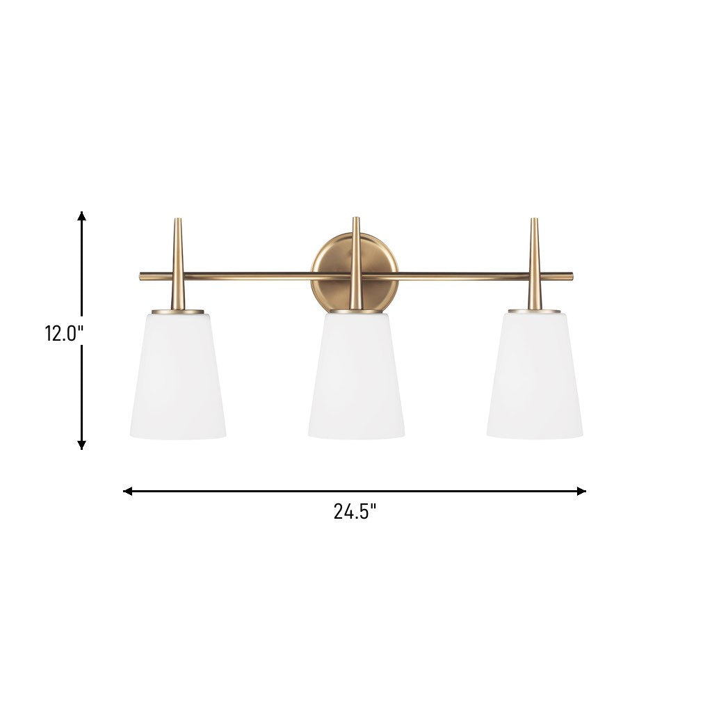 Applique de salle de bain 3 lumières | Driscoll
