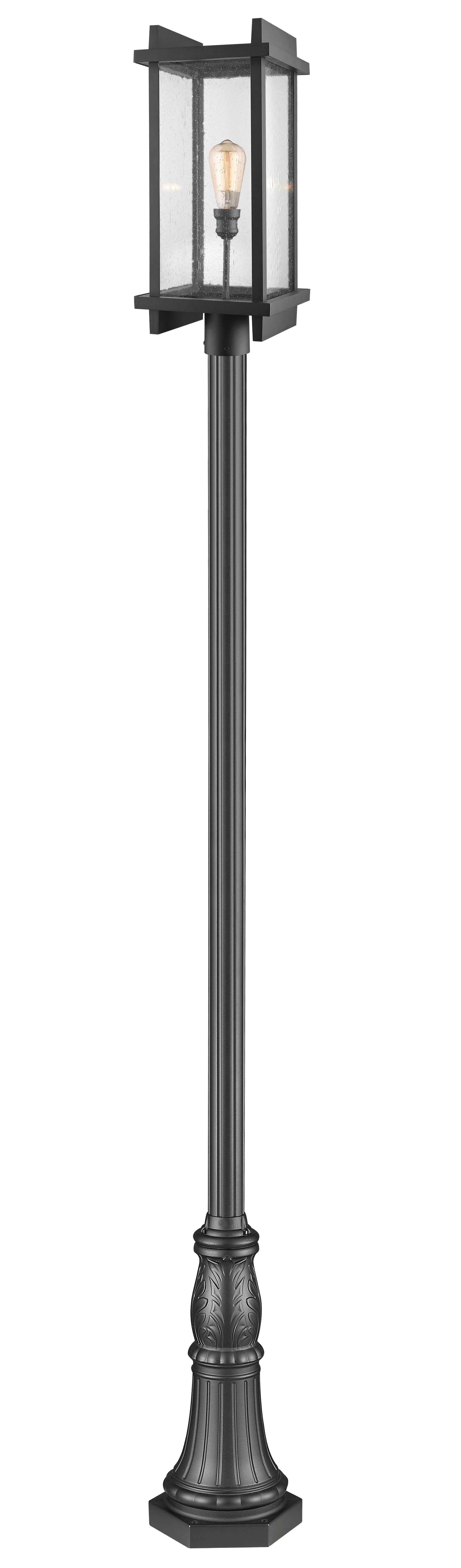 FALLOW Luminaire sur poteau Noir - 565PHBR-518P-BK | Z-LITE