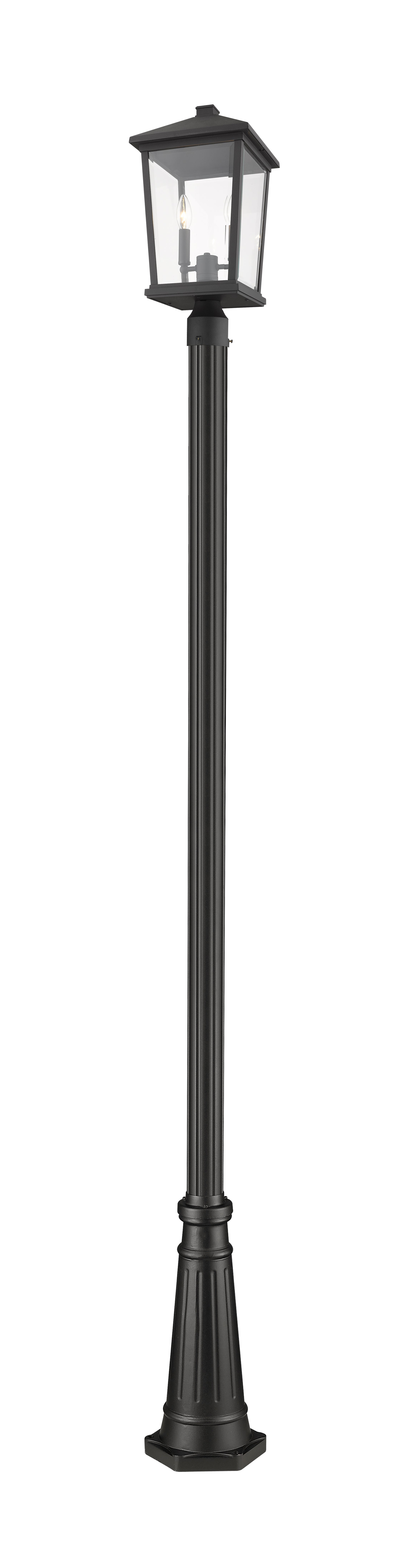 BEACON Luminaire sur poteau Noir - 568PHBR-519P-BK | Z-LITE