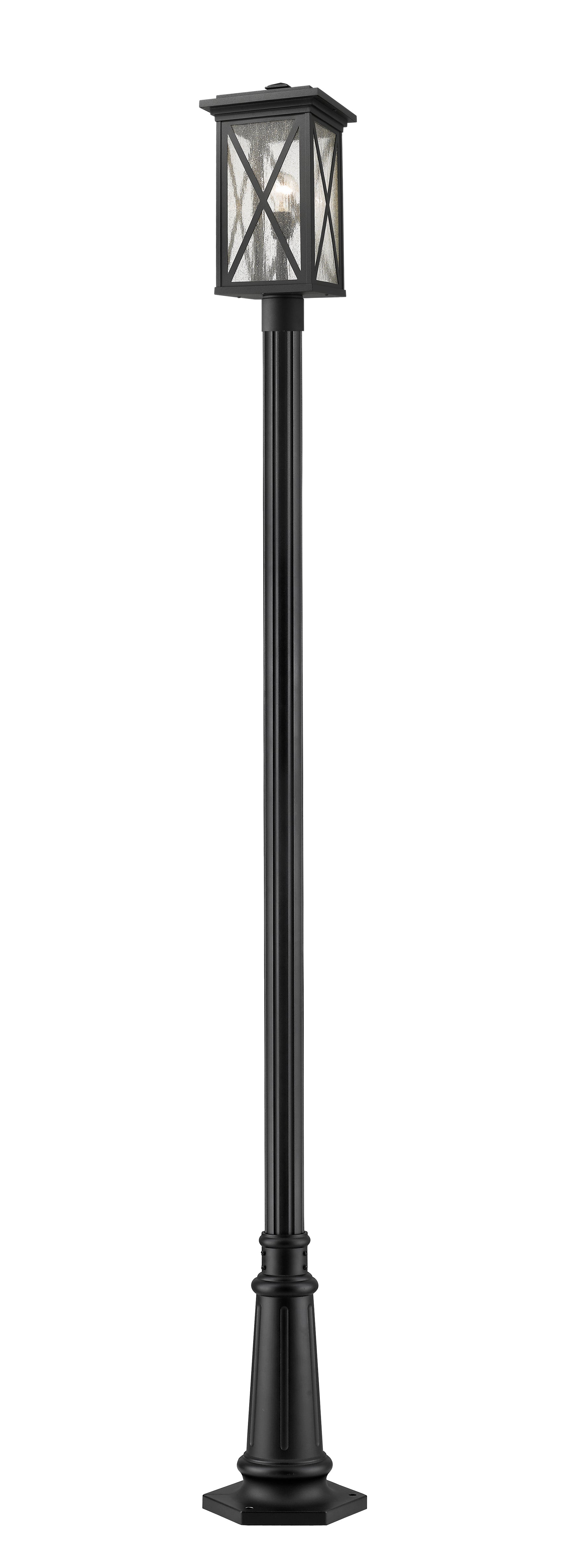 BROOKSIDE Luminaire sur poteau Noir - 583PHBR-557P-BK | Z-LITE