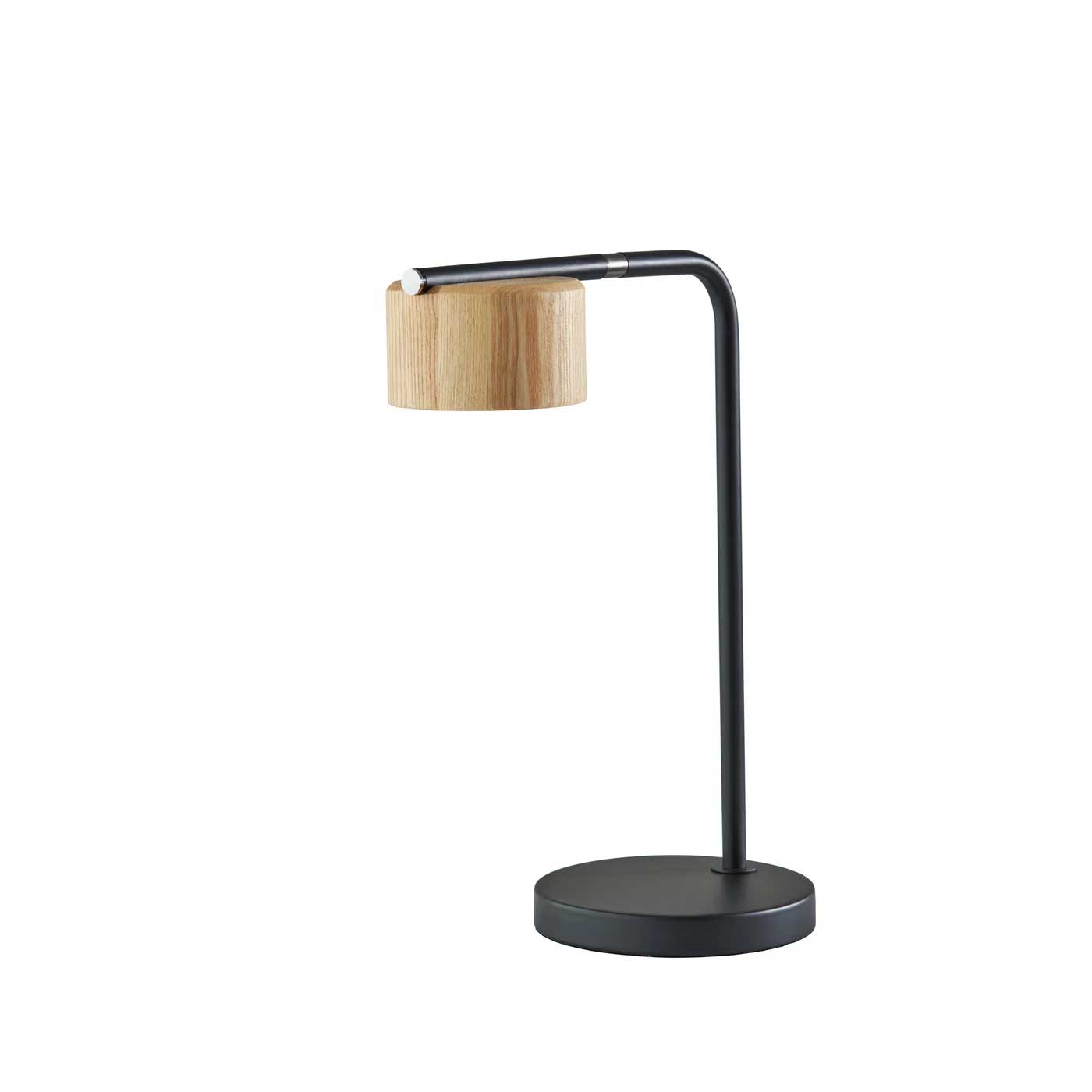 ROMAN Table lamp Black, Bois INTEGRATED LED - 1536212 | ADESSO