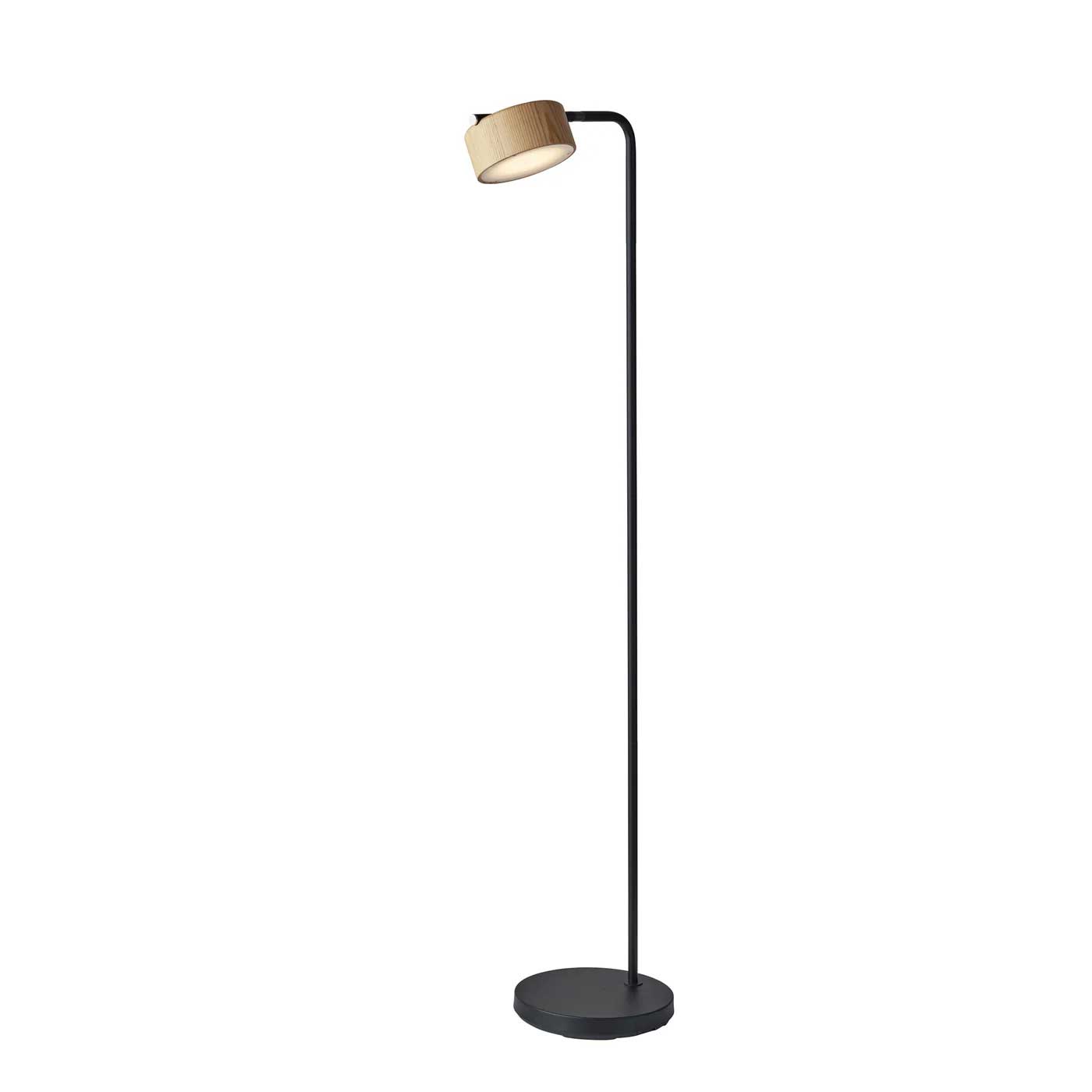 ROMAN Table lamp Black, Bois INTEGRATED LED - 1536577 | ADESSO