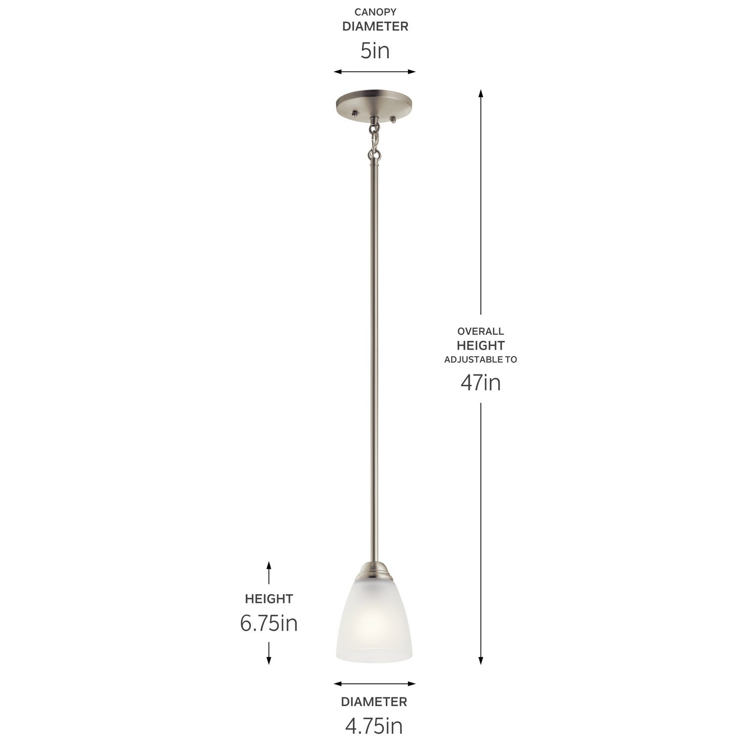 Mini-suspension 1 lumière | Jolie