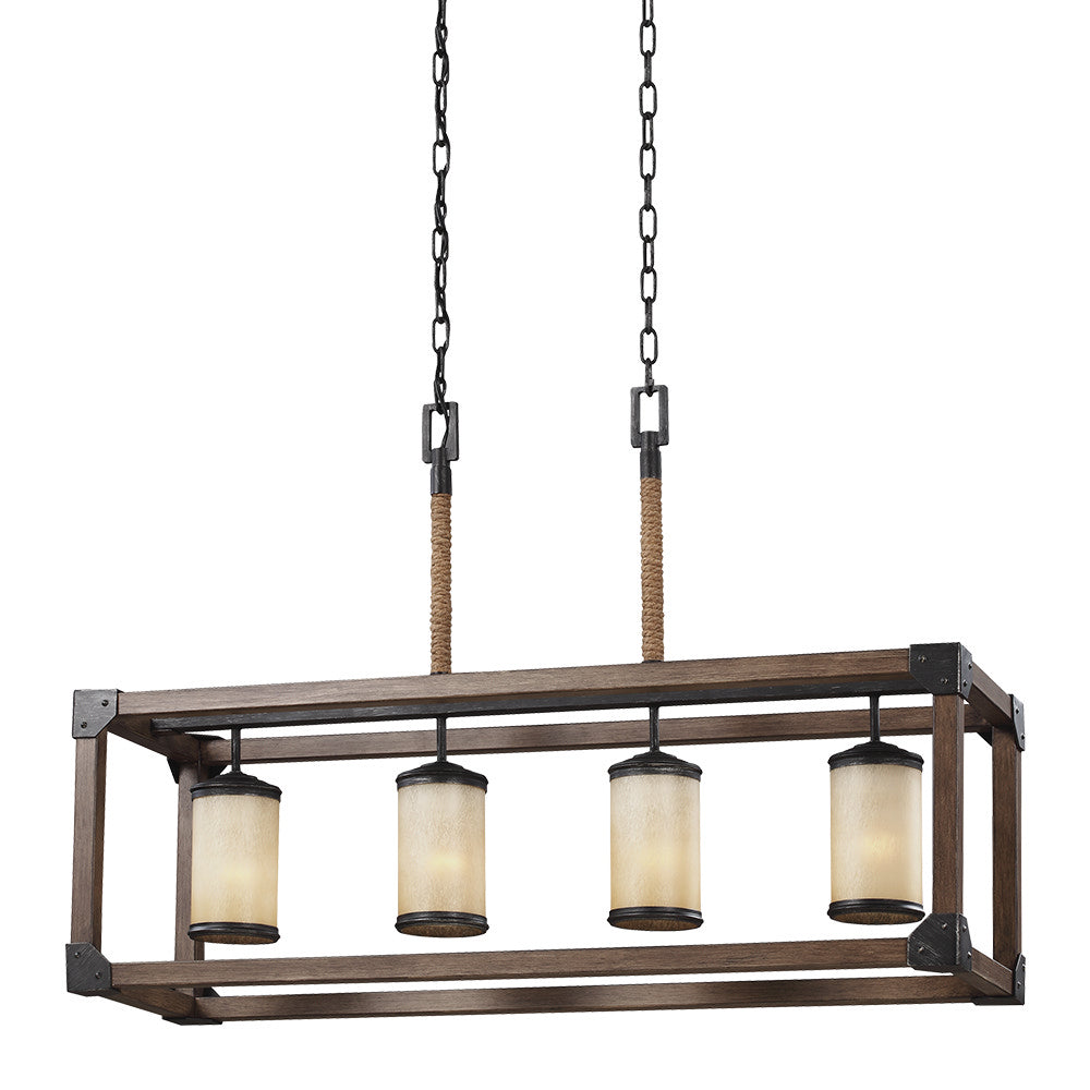 Suspension d'îlot 4 lumières | Dunning
