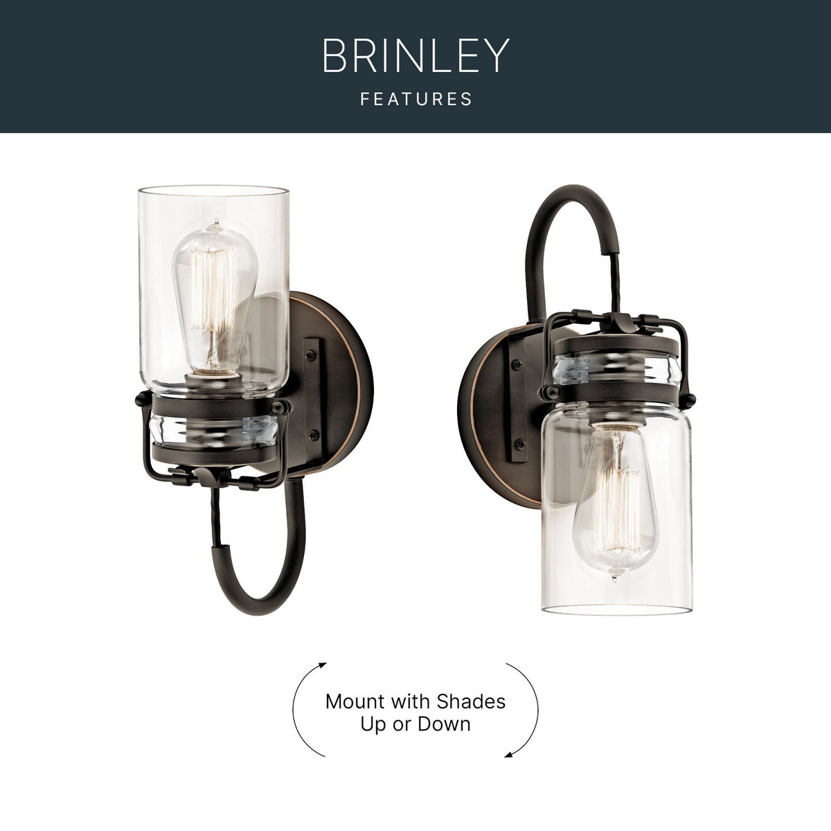 Applique murale 1 lumière | Brinley