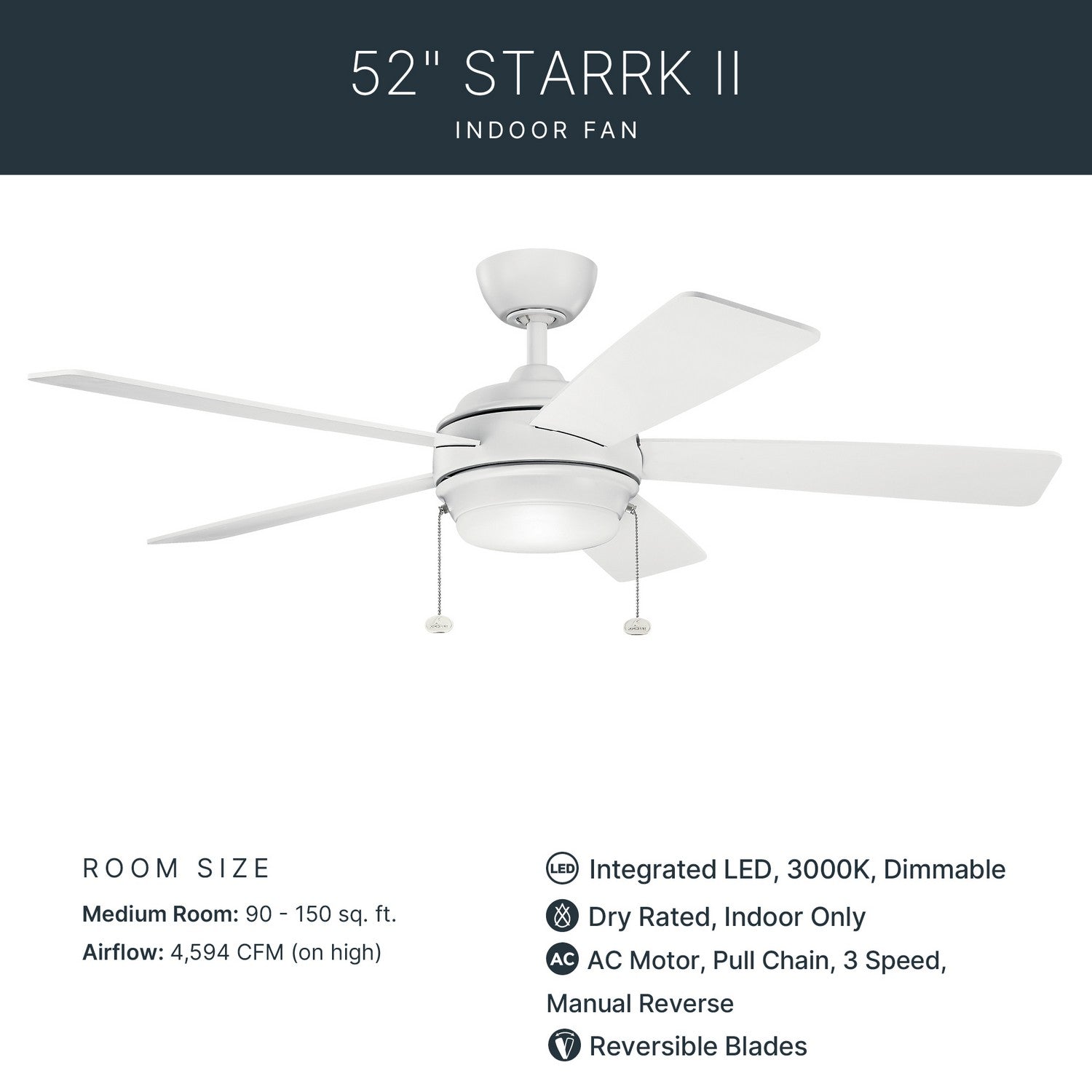 Ventilateur de plafond 52 po | Starkk