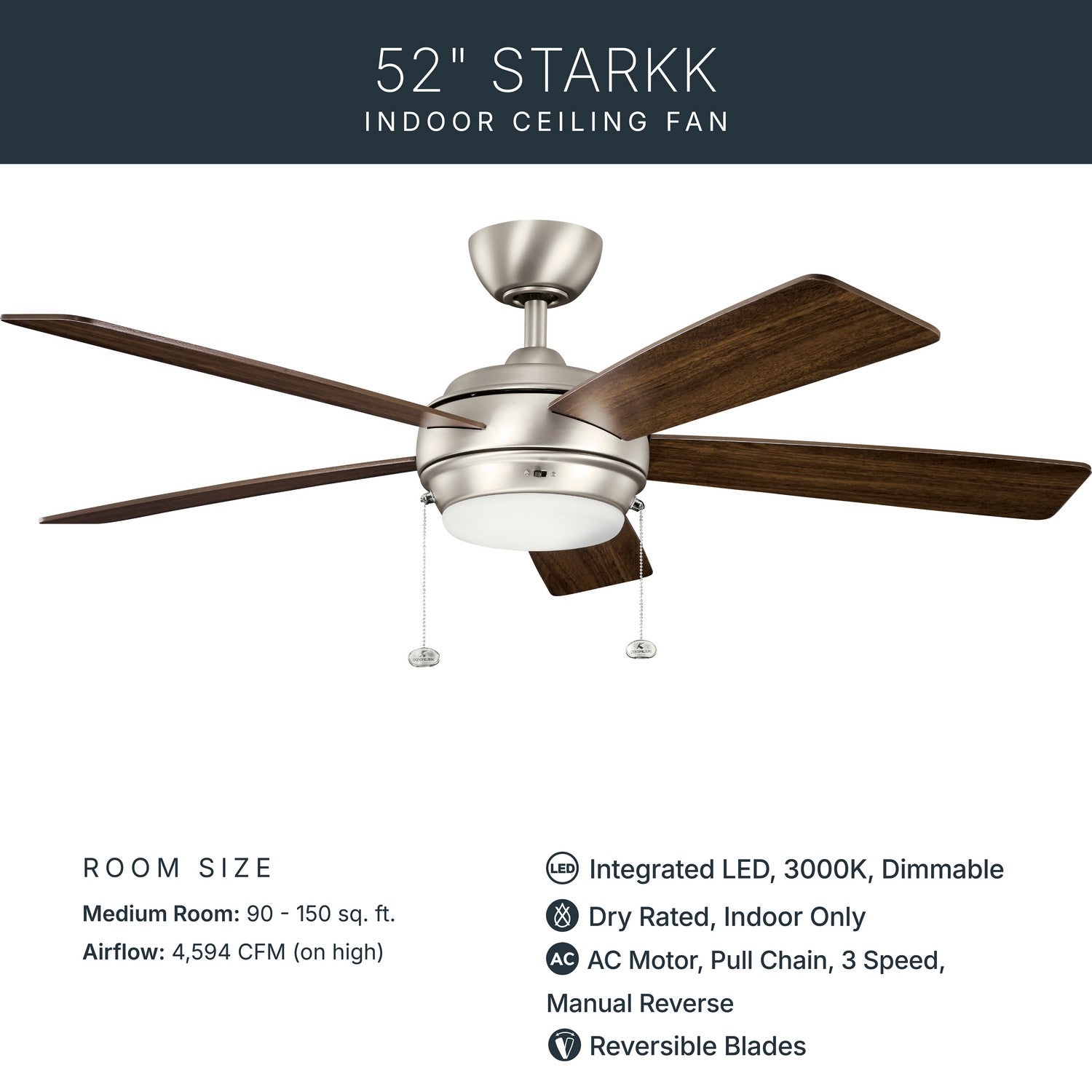 Ventilateur de plafond 52 po | Starkk