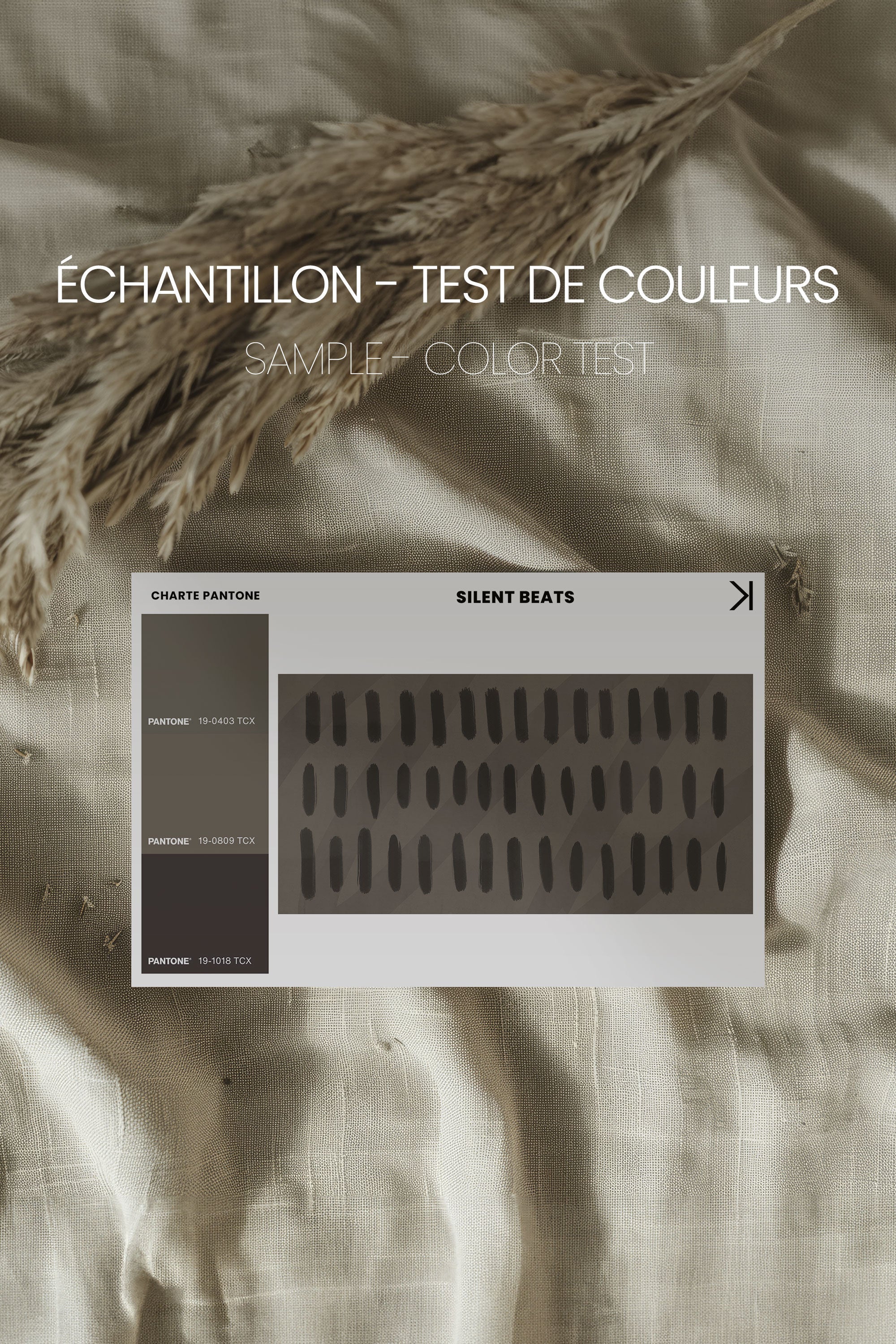 SILENT BEATS, Oeuvre sur toile étirée, encadré Naturel Clair