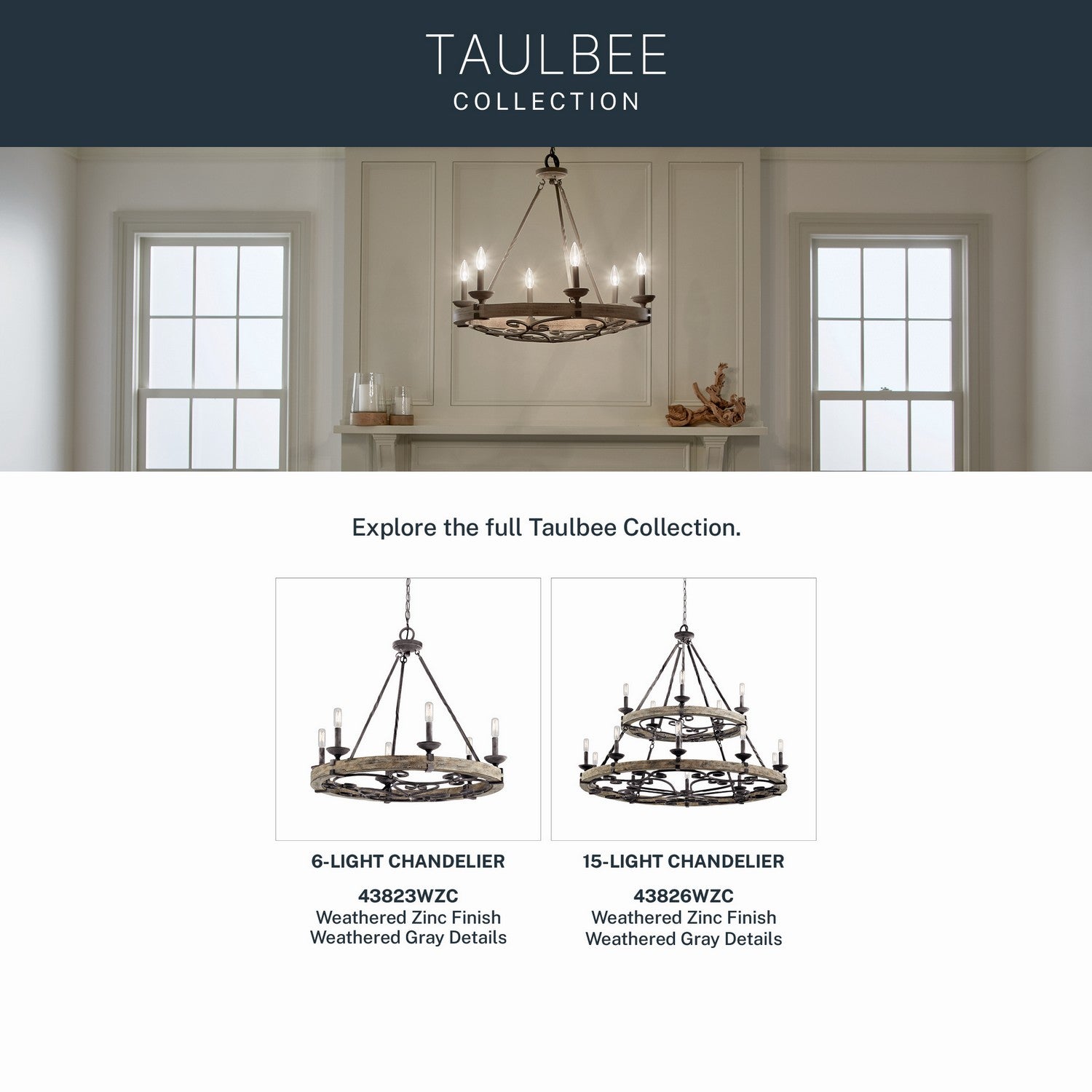 Lustre 6 lumières | Taulbee