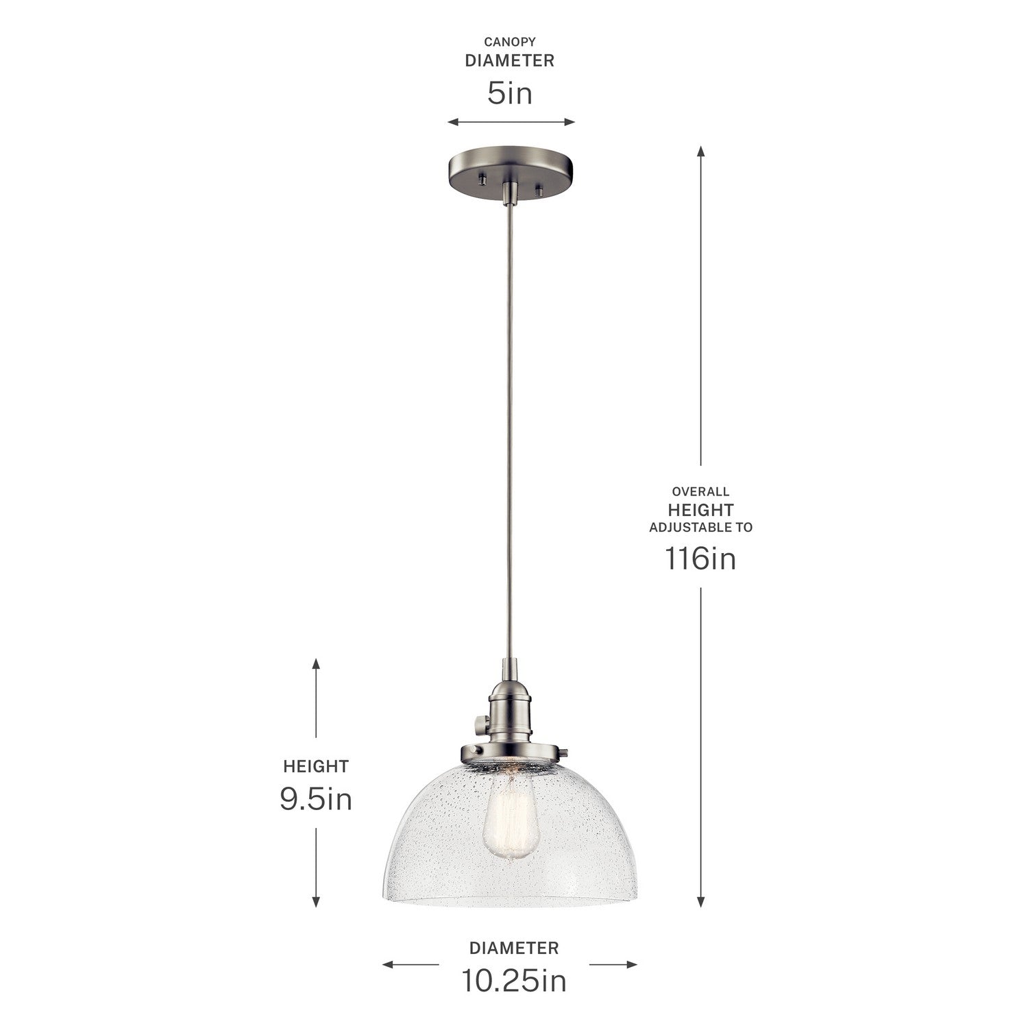 Mini-suspension 1 lumière | Avery