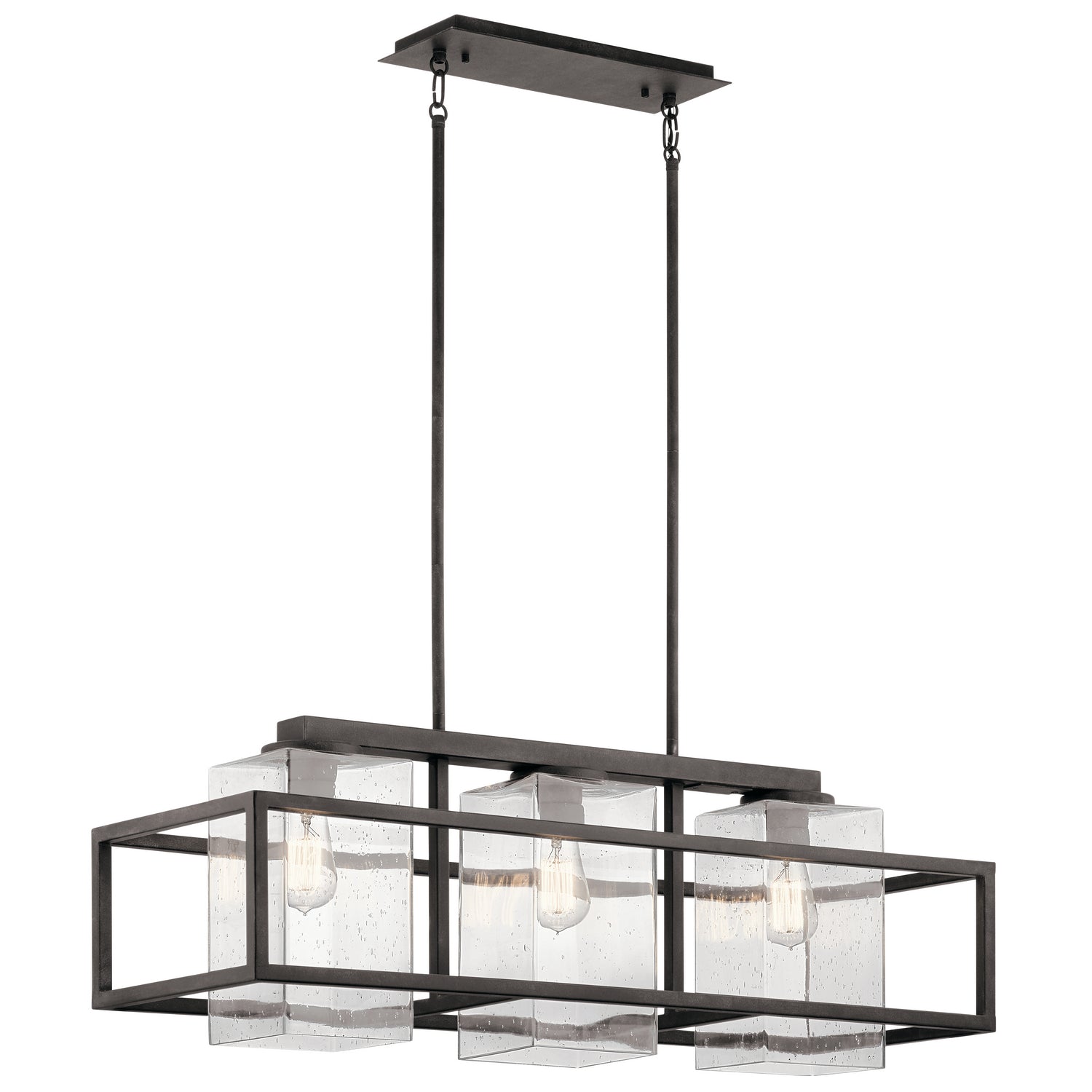 Lustre linéaire extérieur 3 lumières | Wright