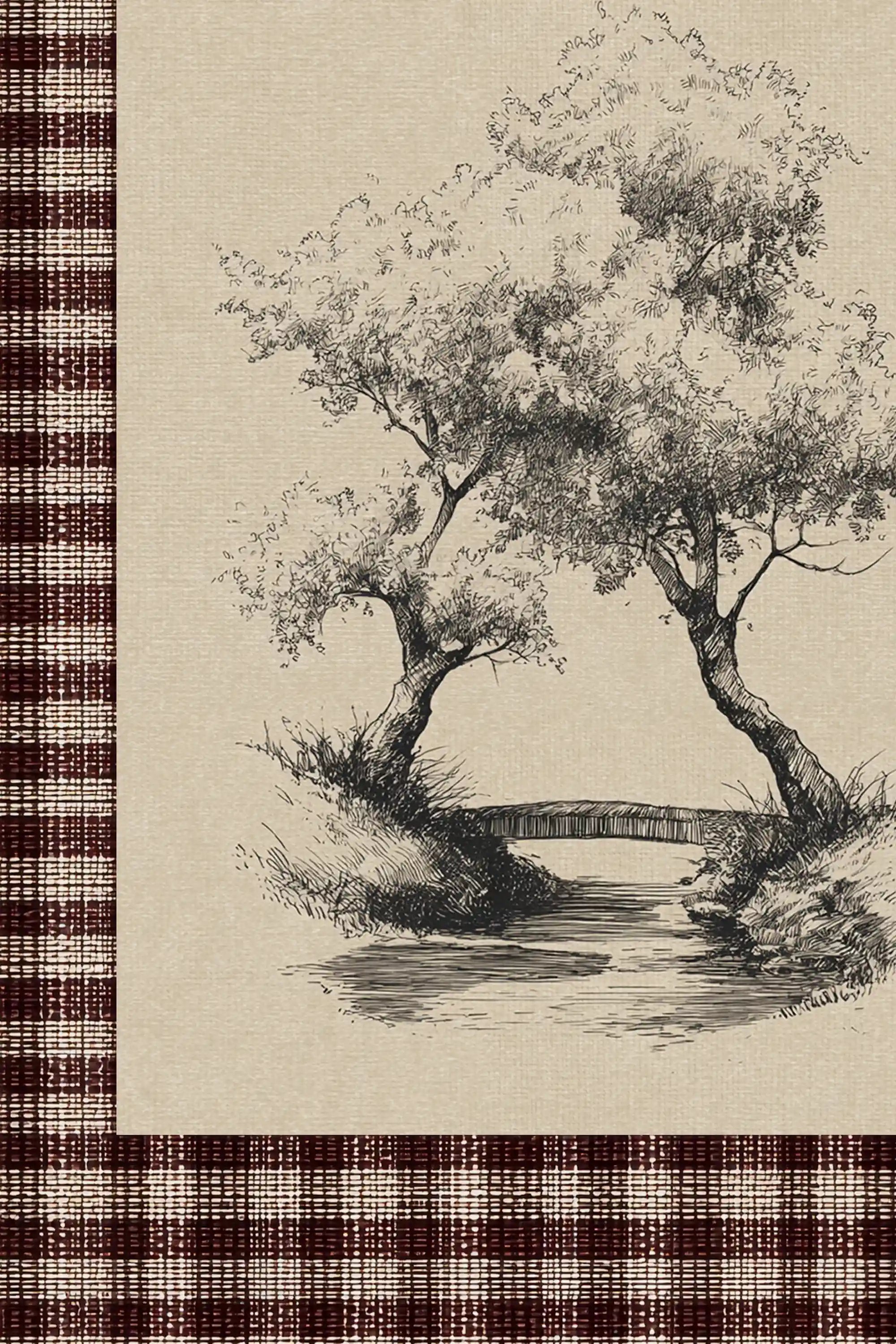 BETWEEN THE TREES, Oeuvre sur toile rigide, encadré signature Atelier Dansereau