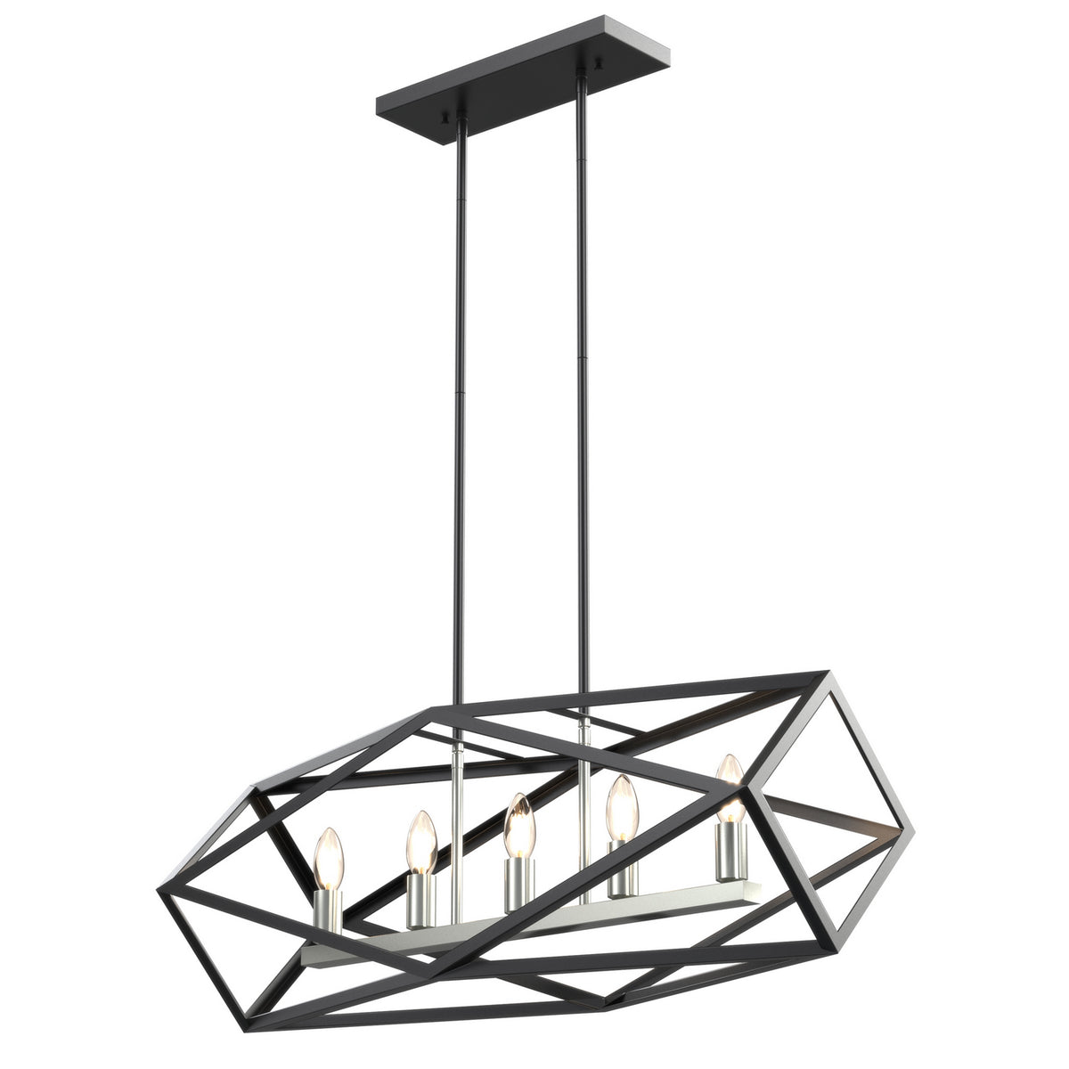 Suspension linéaire 5 lumières | Polygon