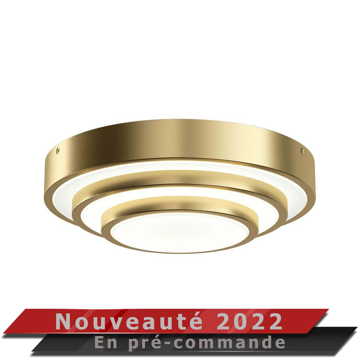 DOMBARD Semi-Flush mount Gold INTEGRATED LED - 84320CG | ELAN