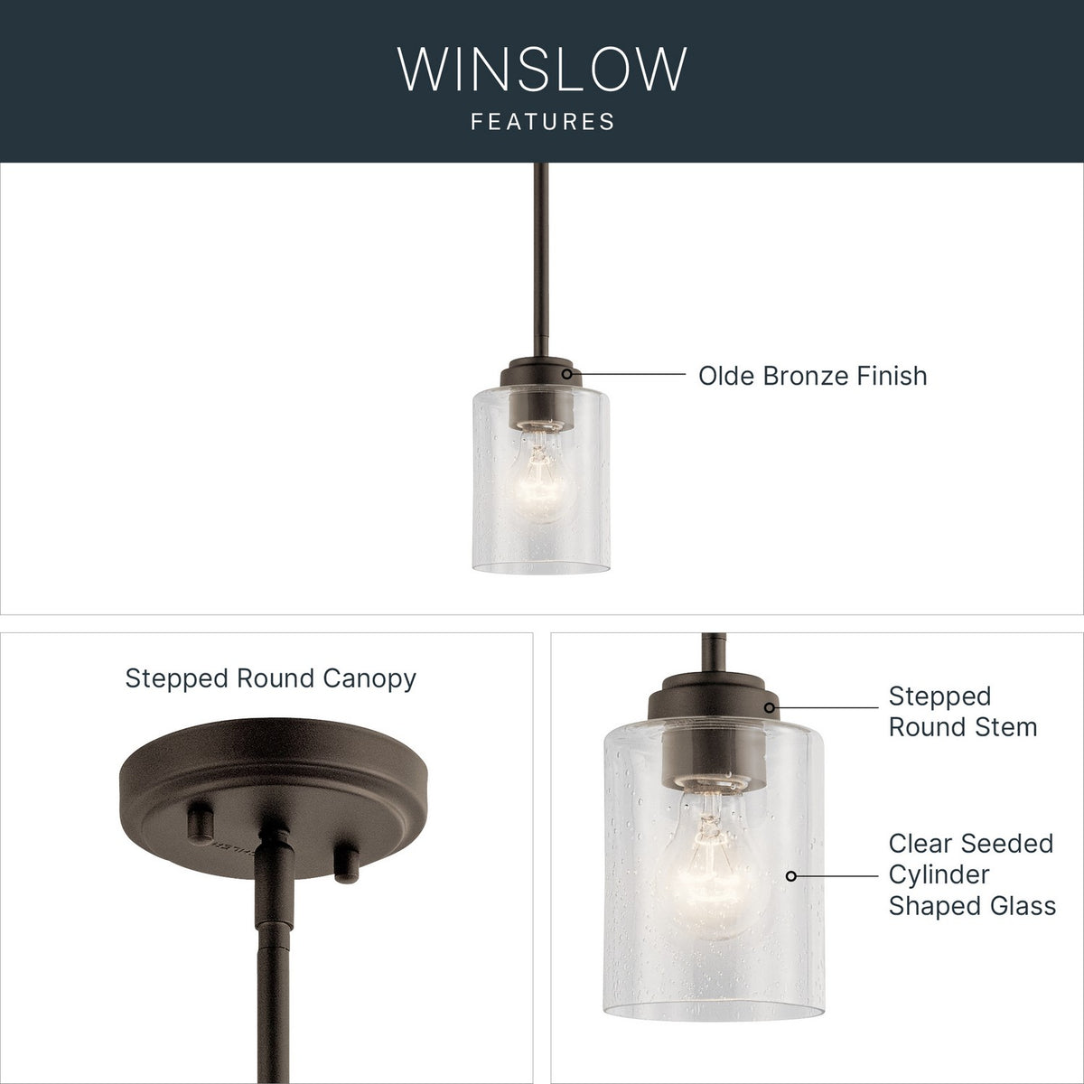 Mini-suspension 1 lumière | Winslow