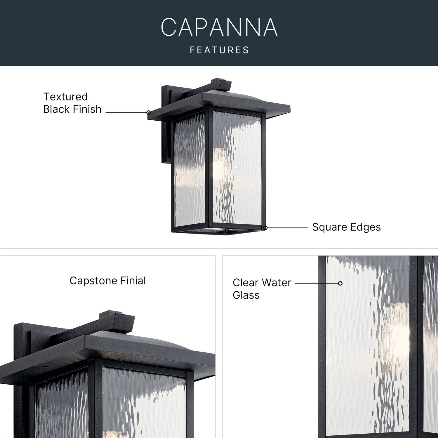 Applique murale extérieure 1 lumière | Capanna
