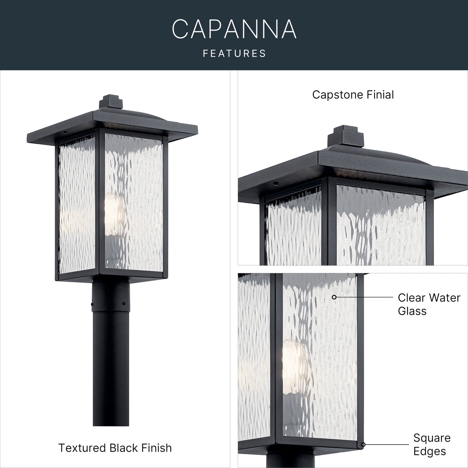 Lampadaire extérieur 1 lumière | Capanna
