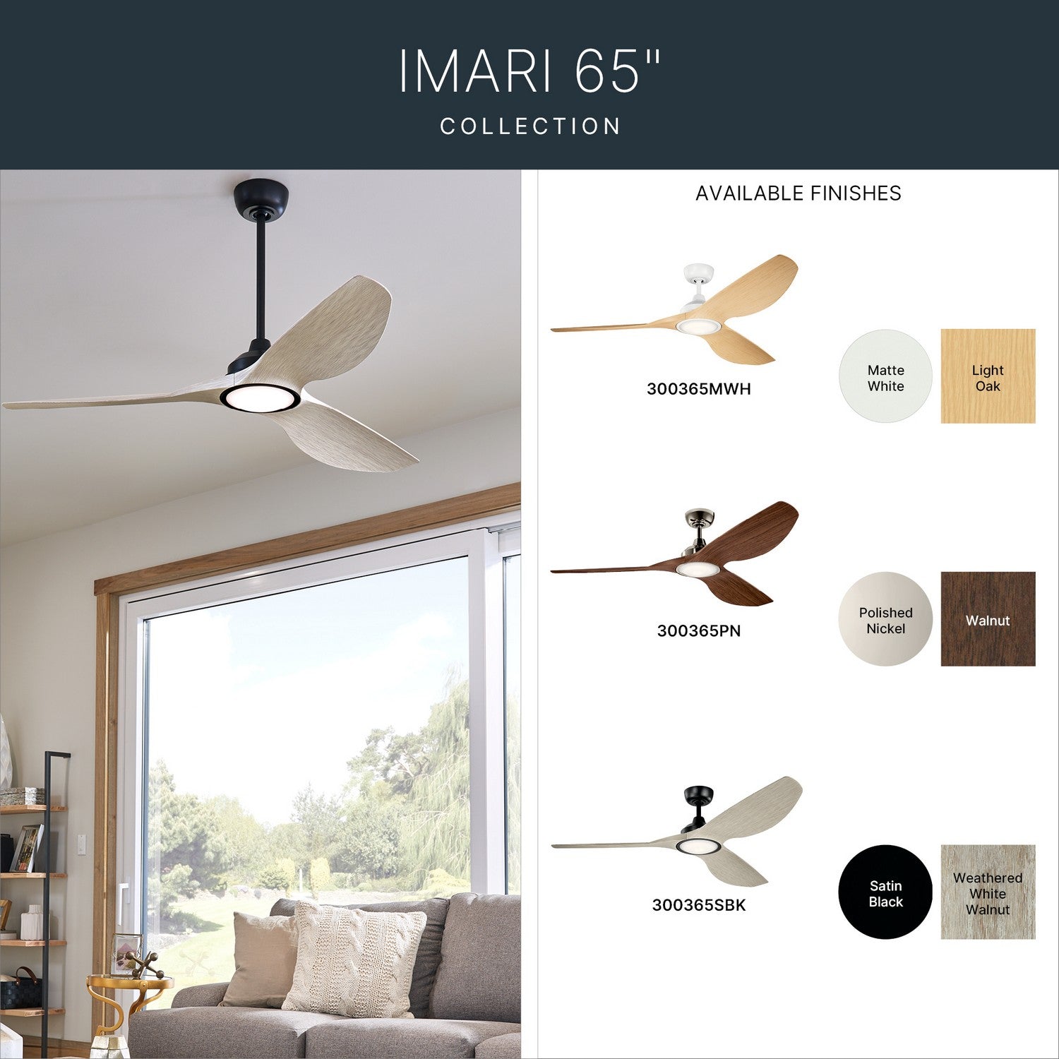 Ventilateur de plafond 65 po | Imari