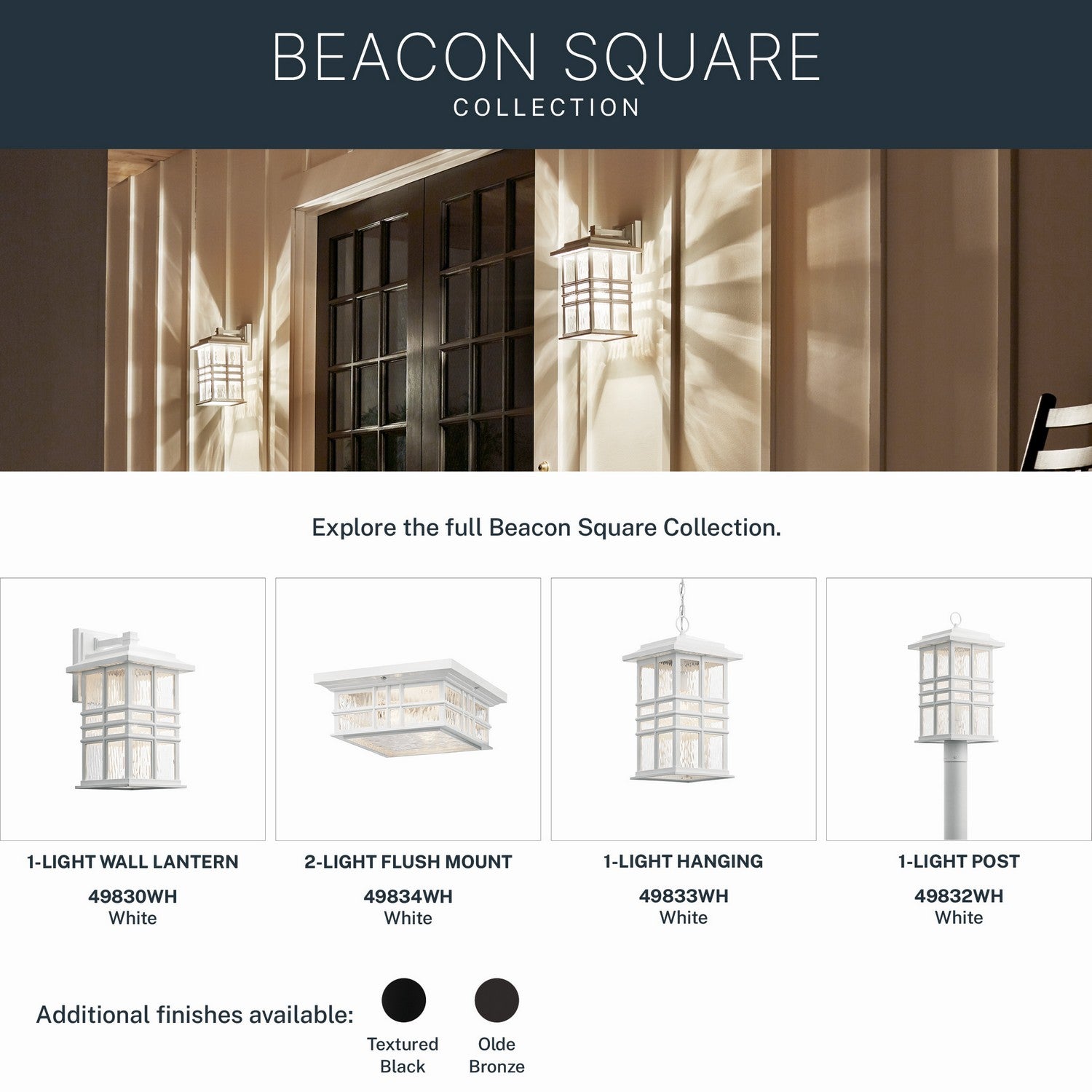 Lampadaire extérieur 1 lumière | Beacon Square