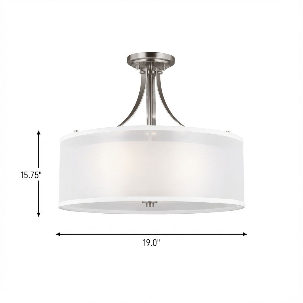 Semi-plafonnier 3 lumières | Elmwood Park