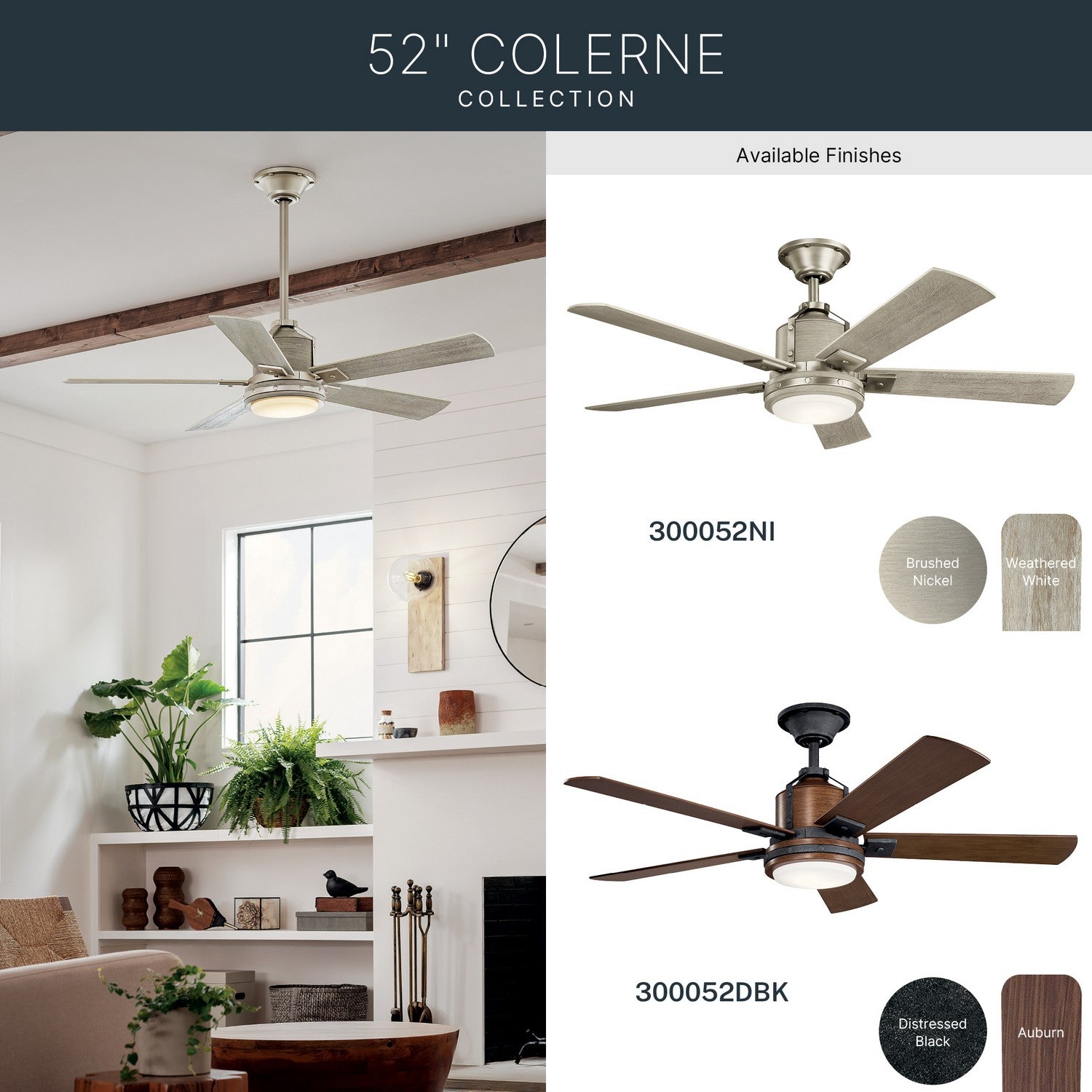 Ventilateur de plafond 52 po | Colerne
