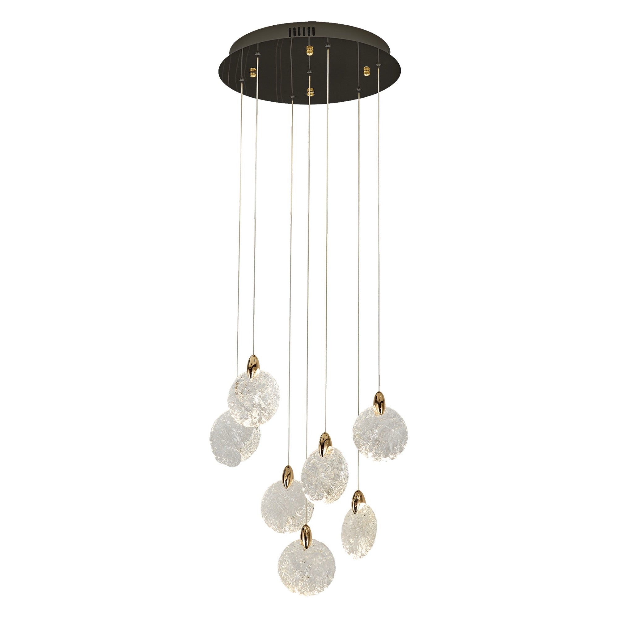 Luminaire suspendu Laiton satiné et noir | SNOWFLAKE