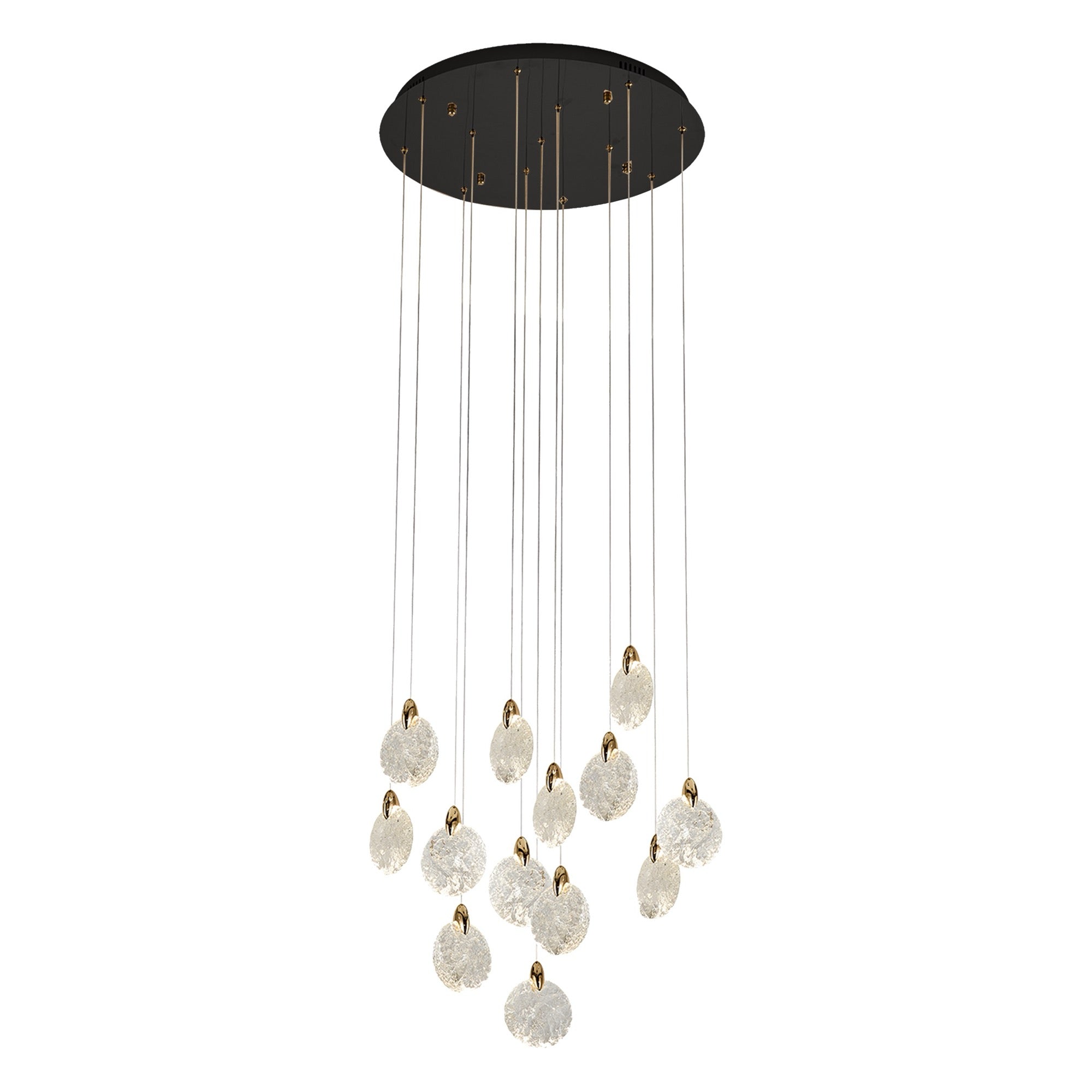 Luminaire suspendu Laiton satiné et noir | SNOWFLAKE