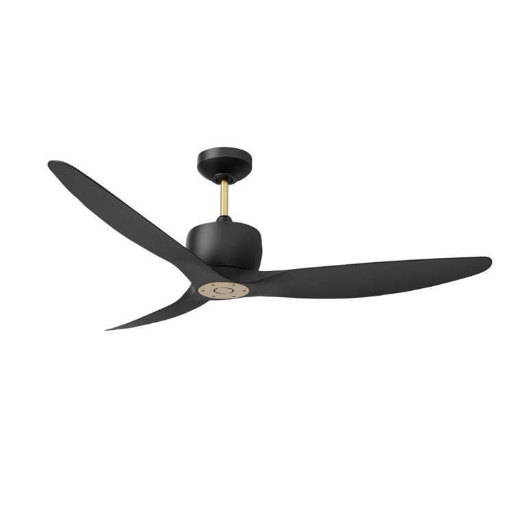 Ventilateur de plafond  Noir mat et laiton huilé | ELEMONT