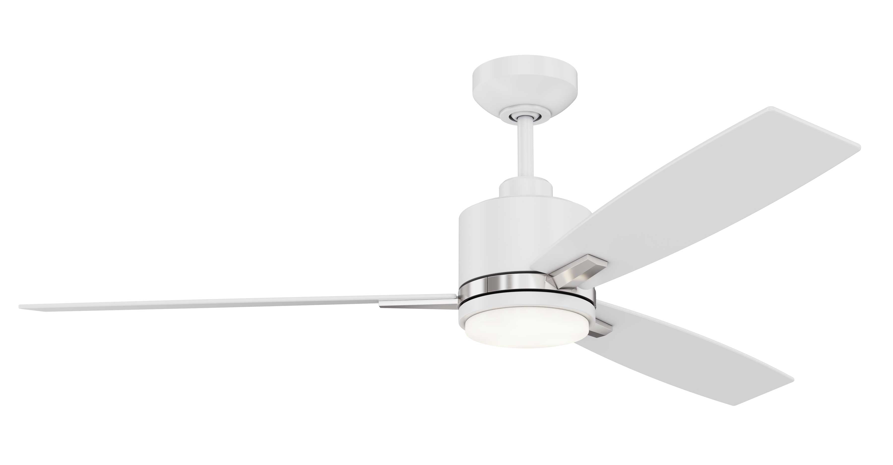 Ventilateur  Blanc mat et nickel satiné | NUVEL