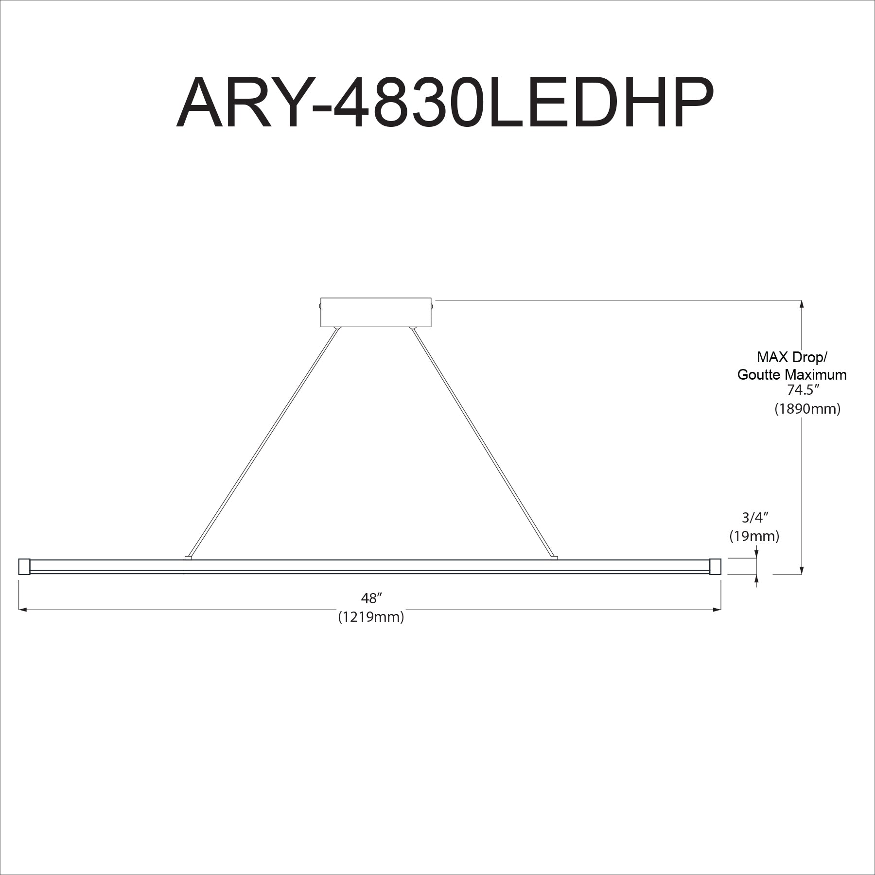 Luminaire suspendu | ARRAY — 48 po