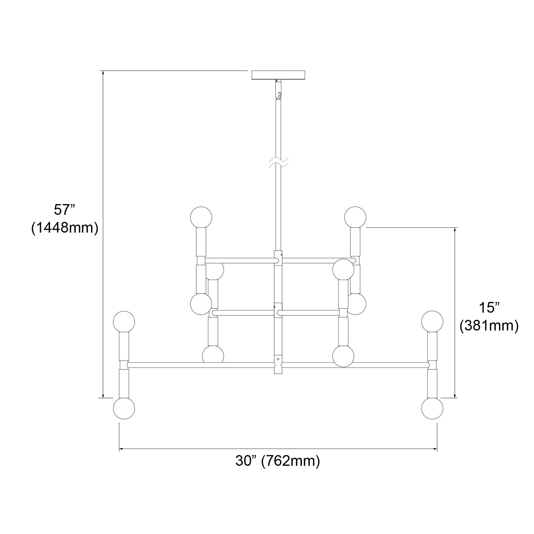 Luminaire suspendu | AVA — 31 po