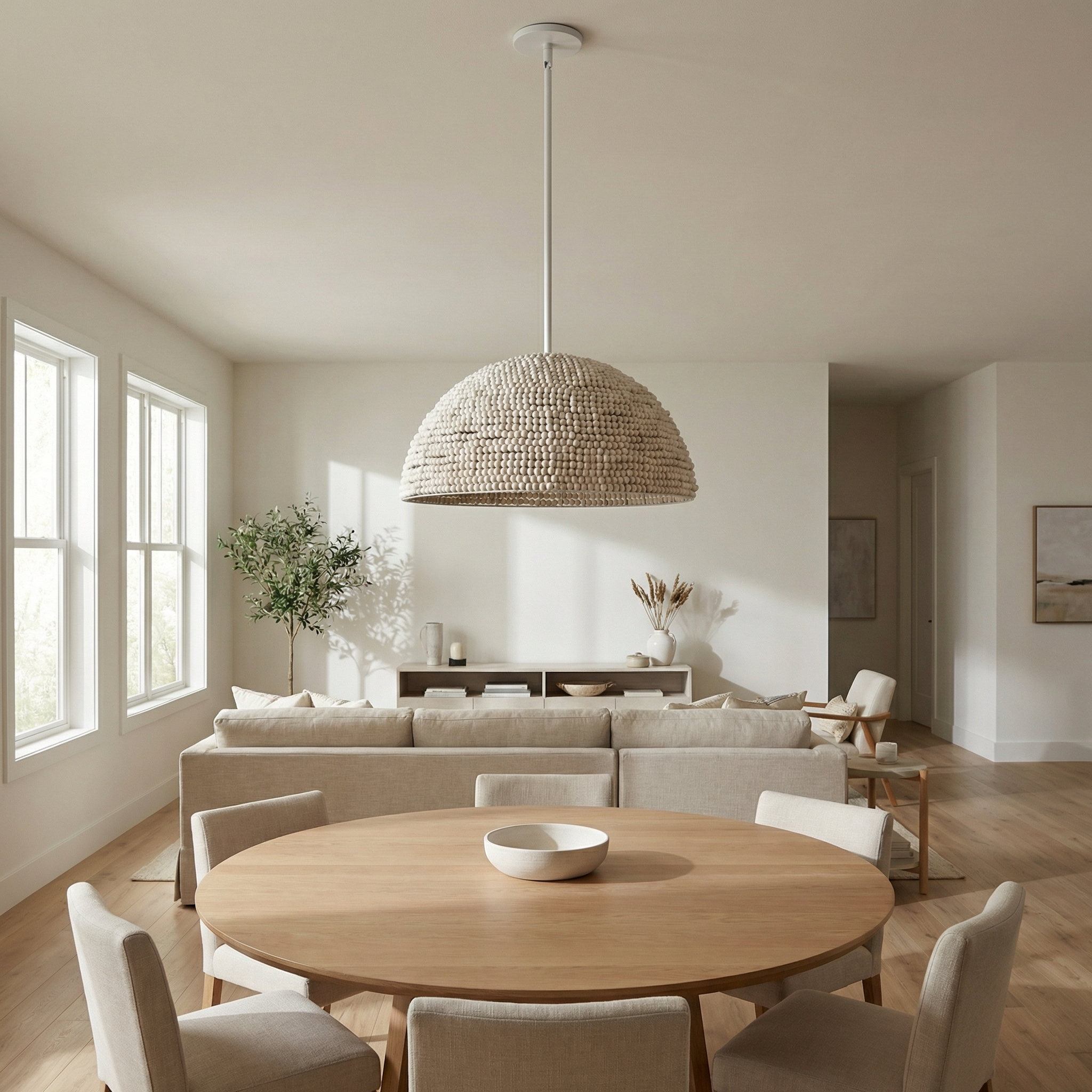 Luminaire suspendu Blanc | BREANNE — 20 po