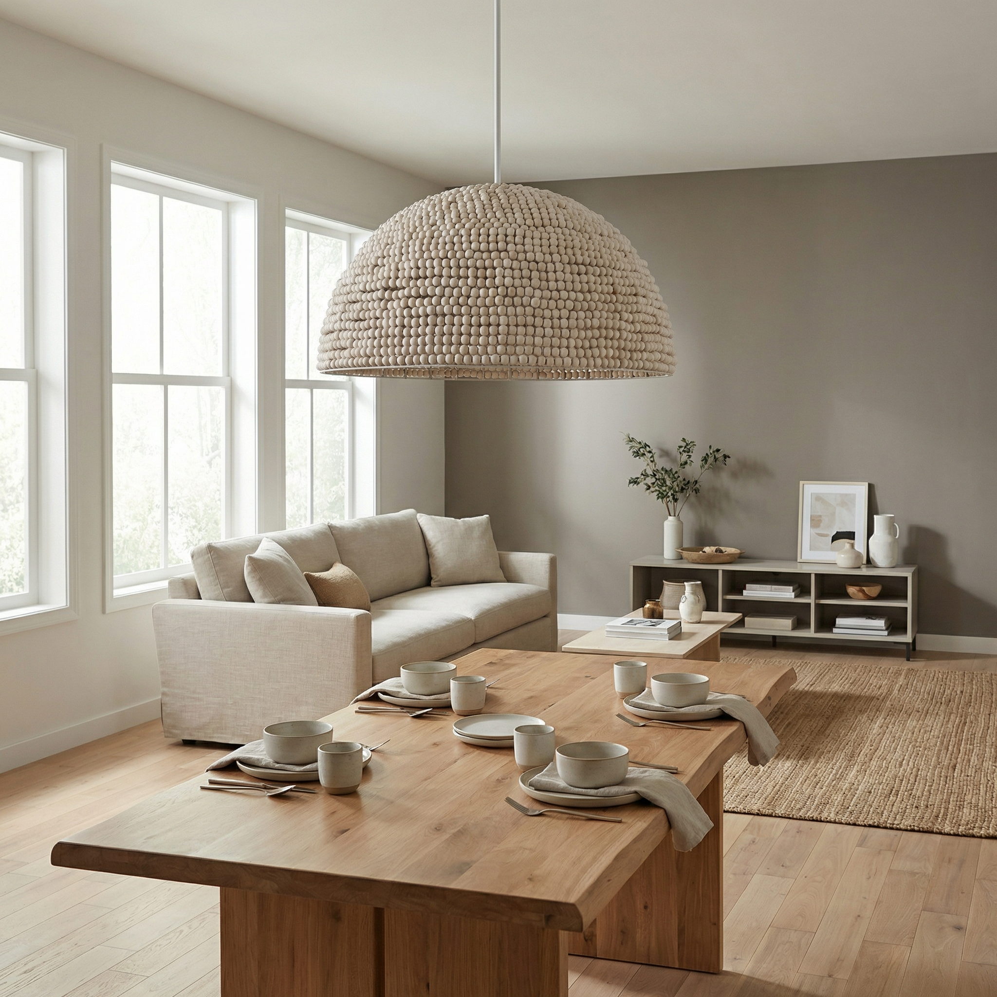 Luminaire suspendu Blanc | BREANNE — 35 po
