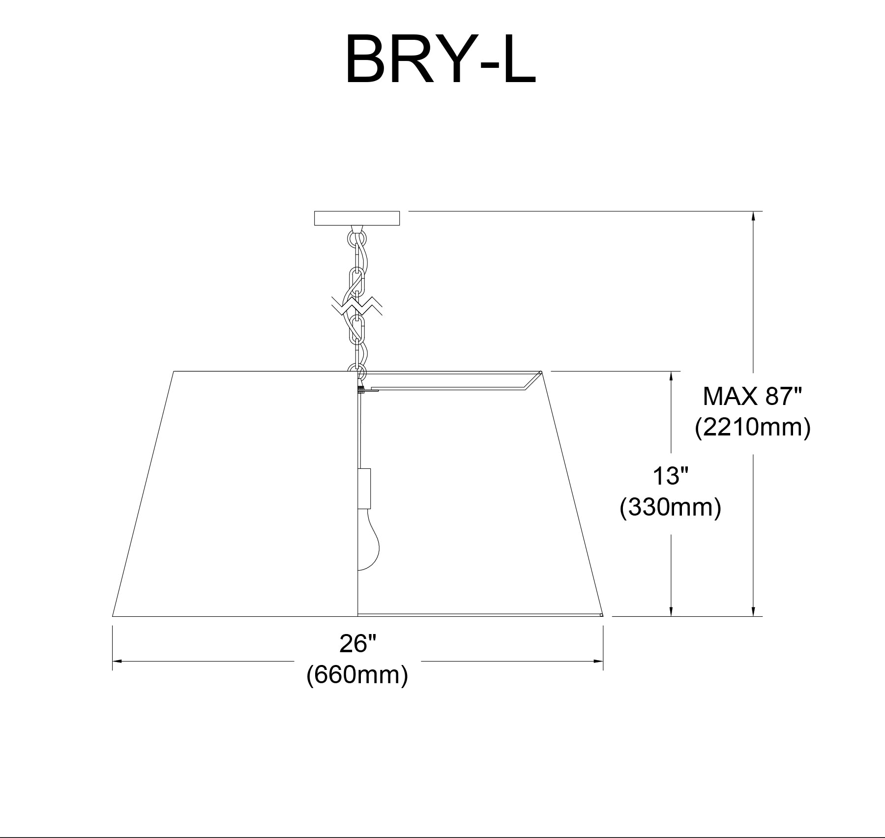 Luminaire suspendu | BRYNN — 26 po