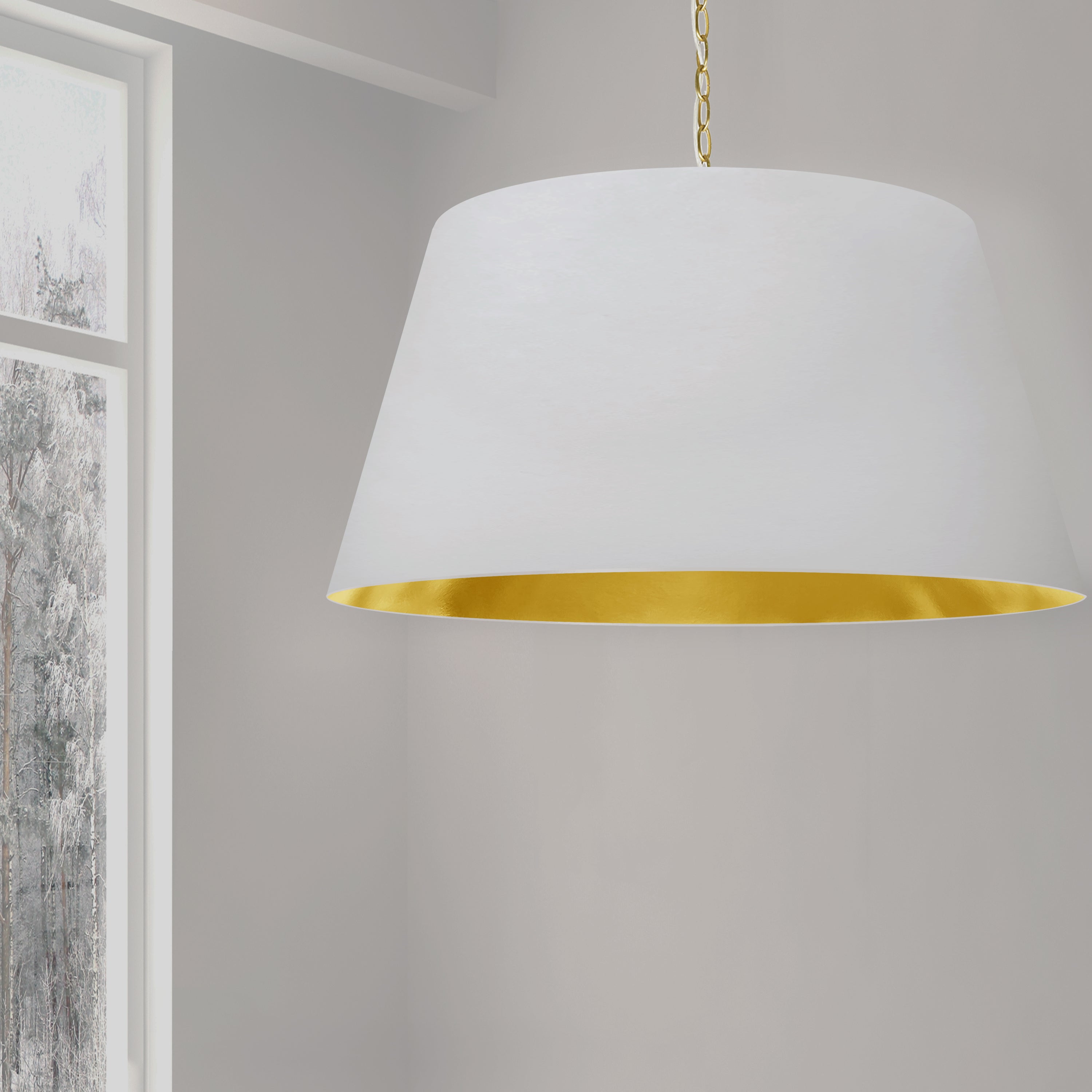 Luminaire suspendu Blanc | BRYNN — 32 po