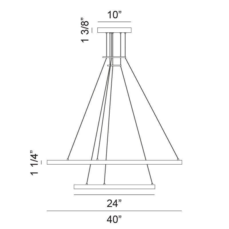Luminaire suspendu | O'HARA - Or brossé