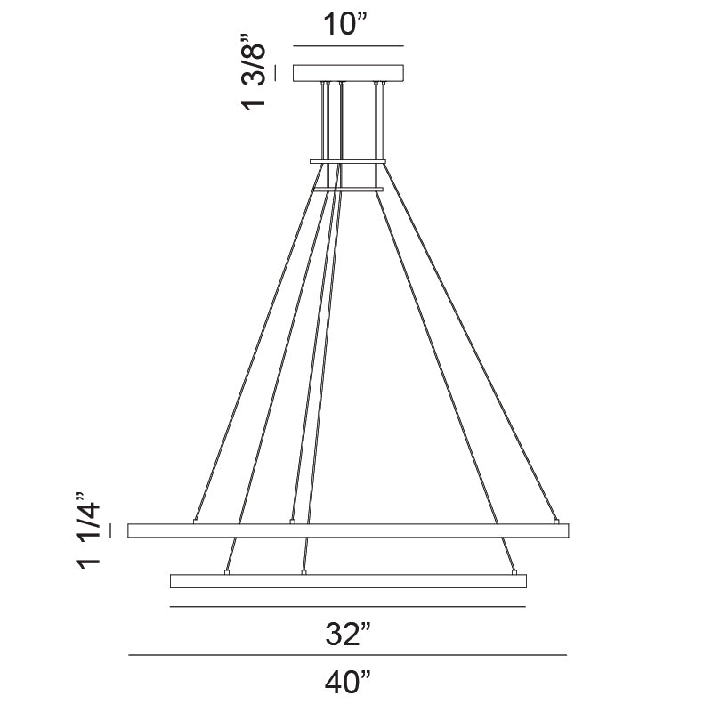 Luminaire suspendu | O'HARA - Or brossé
