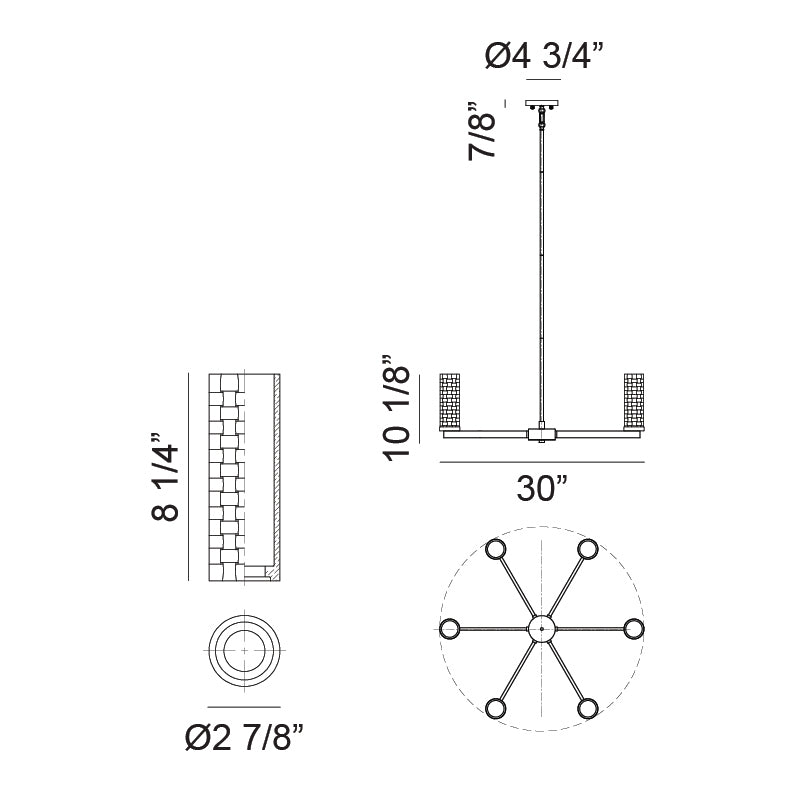 Luminaire suspendu | WEAVER - Laiton