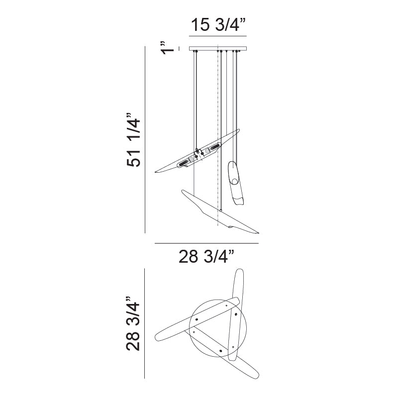 Luminaire suspendu | STYLUS - Noir