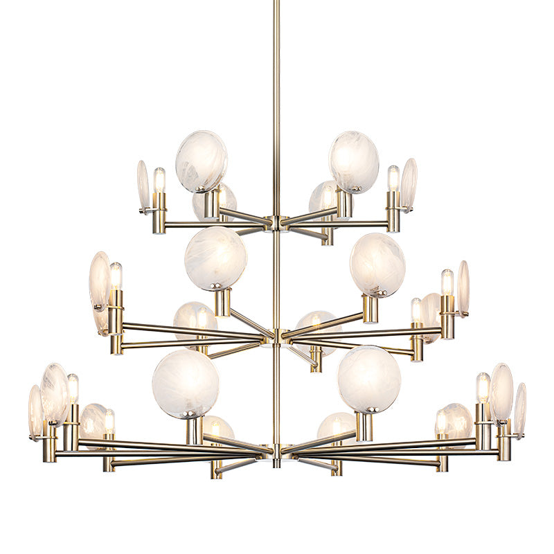 Luminaire suspendu Or champagne | CLOUDBURST - Or champagne